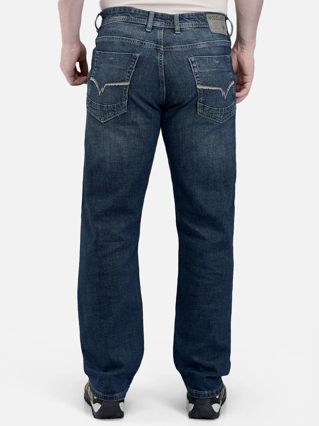 Woodland Men Dark Blue Denim Trousers 6