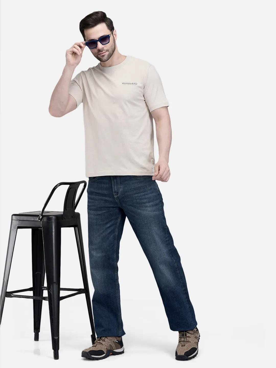 Woodland Men Dark Blue Denim Trousers 7