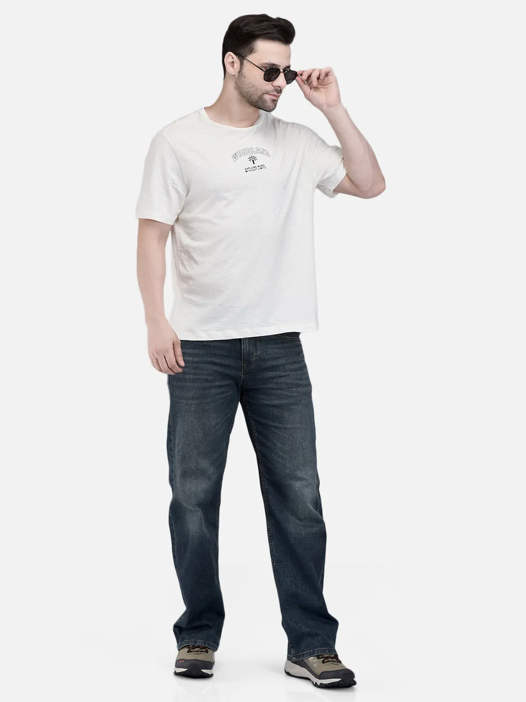 Woodland Men Teal Blue Denim Trousers 7