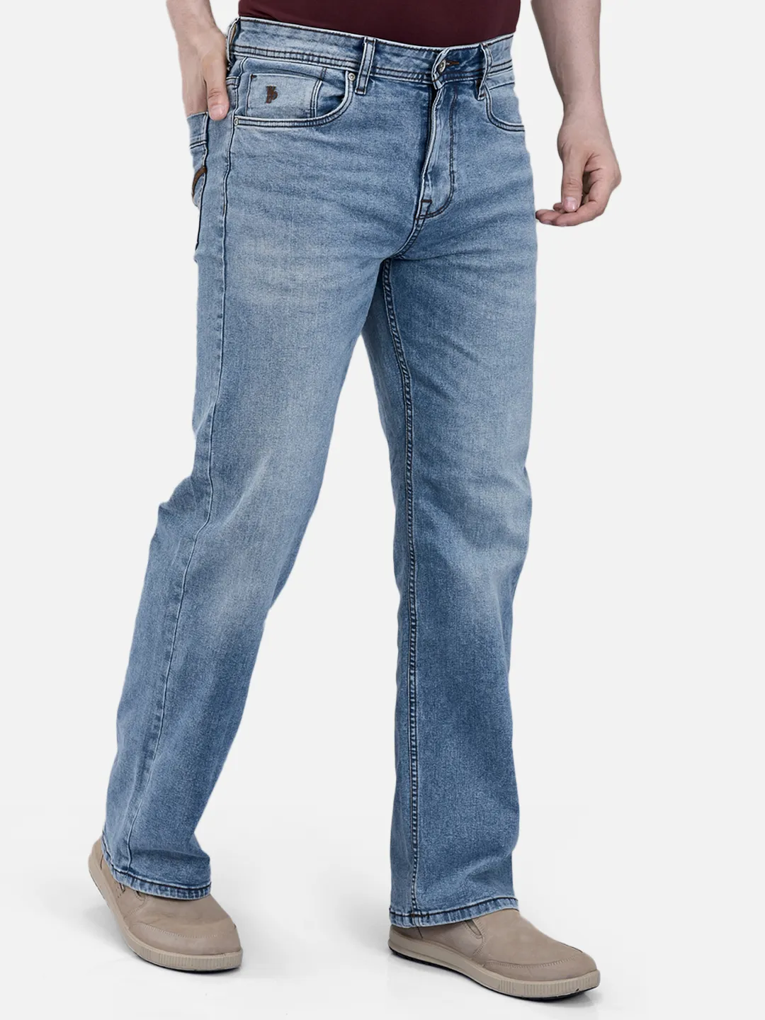 Woodland Men Blue  Denim Trousers 3