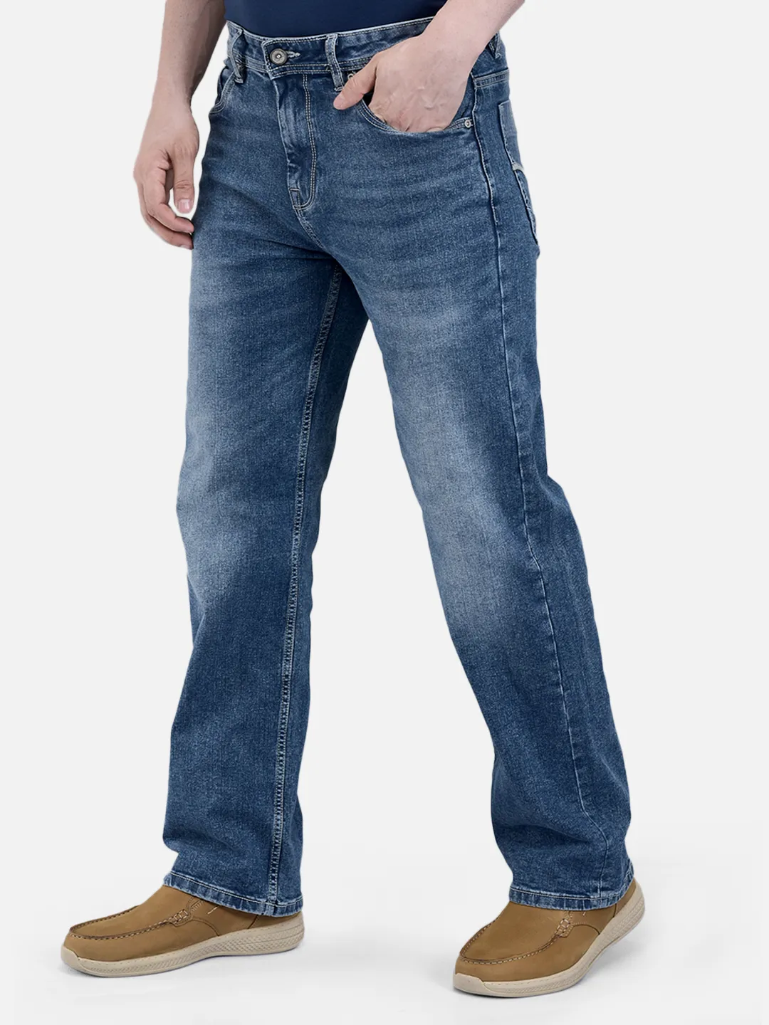 Woodland Men Blue Denim Trousers 2
