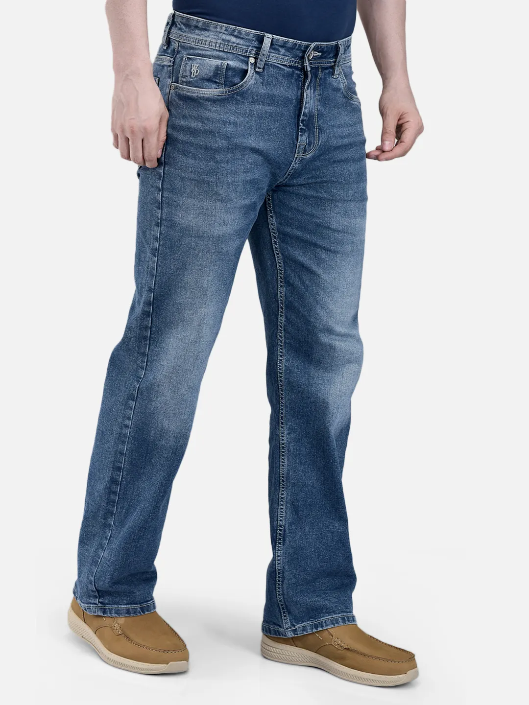 Woodland Men Blue Denim Trousers 3