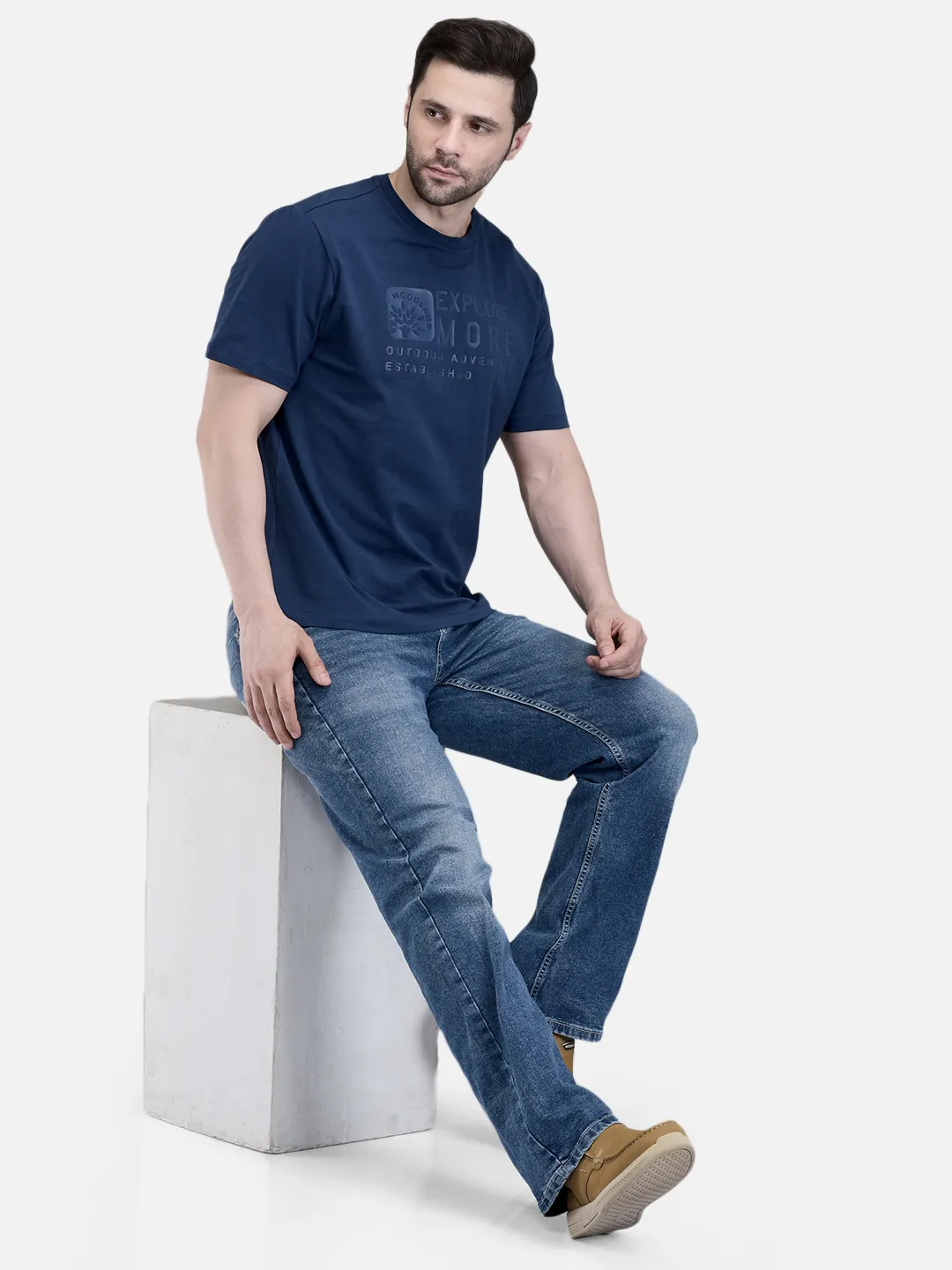 Woodland Men Blue Denim Trousers 7