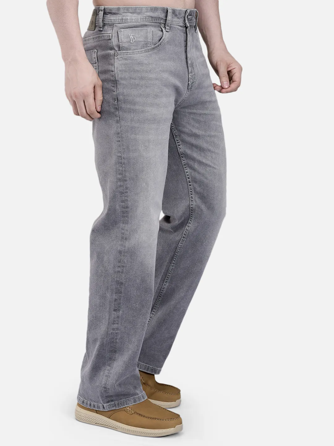 Woodland Men Grey Denim Trouser 3