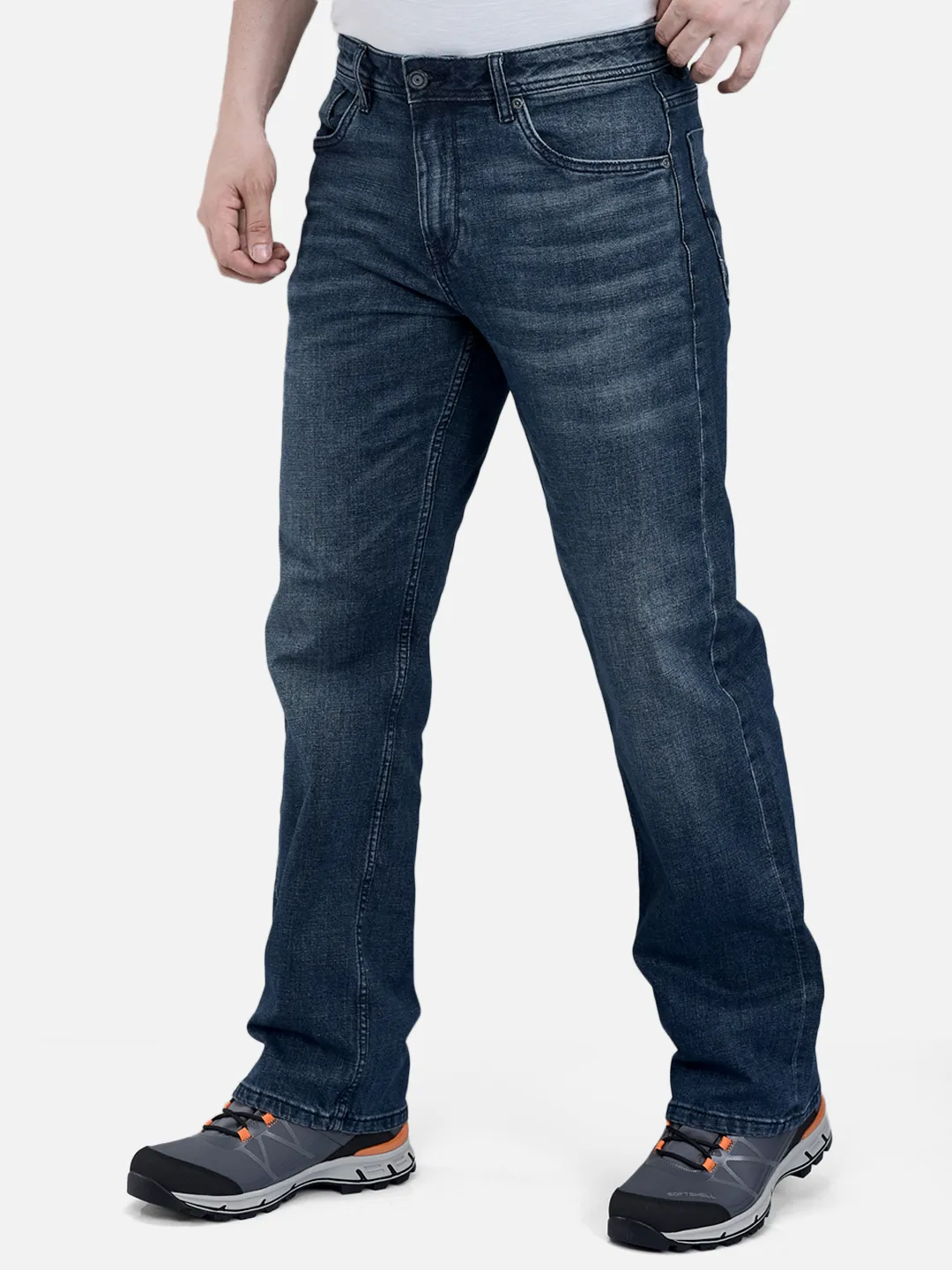 Woodland Men Indigo-Blue Denim Trouser 2