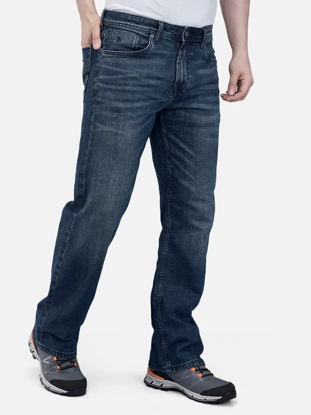 Woodland Men Indigo-Blue Denim Trouser 3
