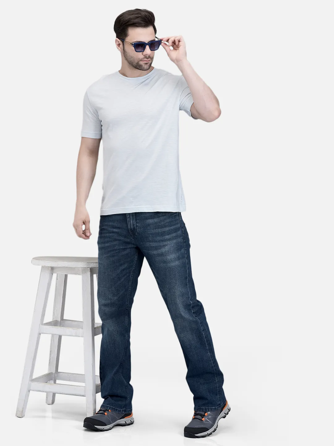 Woodland Men Indigo-Blue Denim Trouser 7