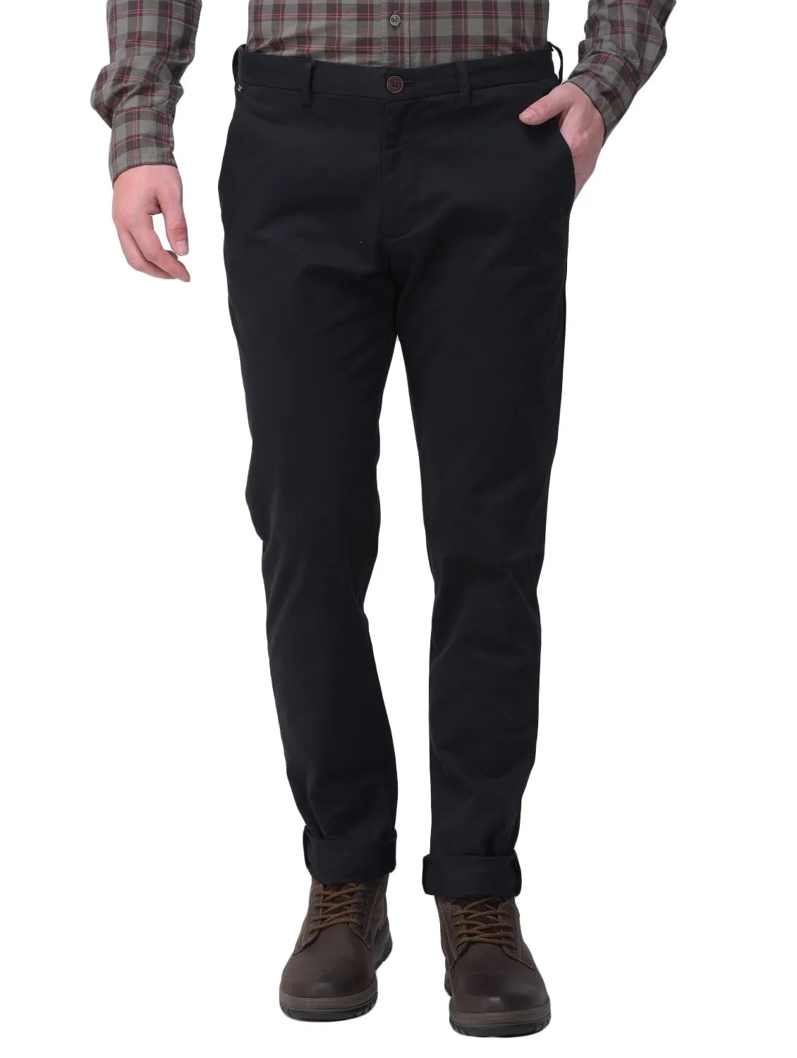Black chino trouser for men - Thumbnail 2