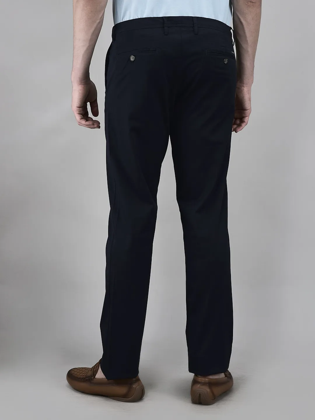 Woods Navy Chinos For Men - Thumbnail 6
