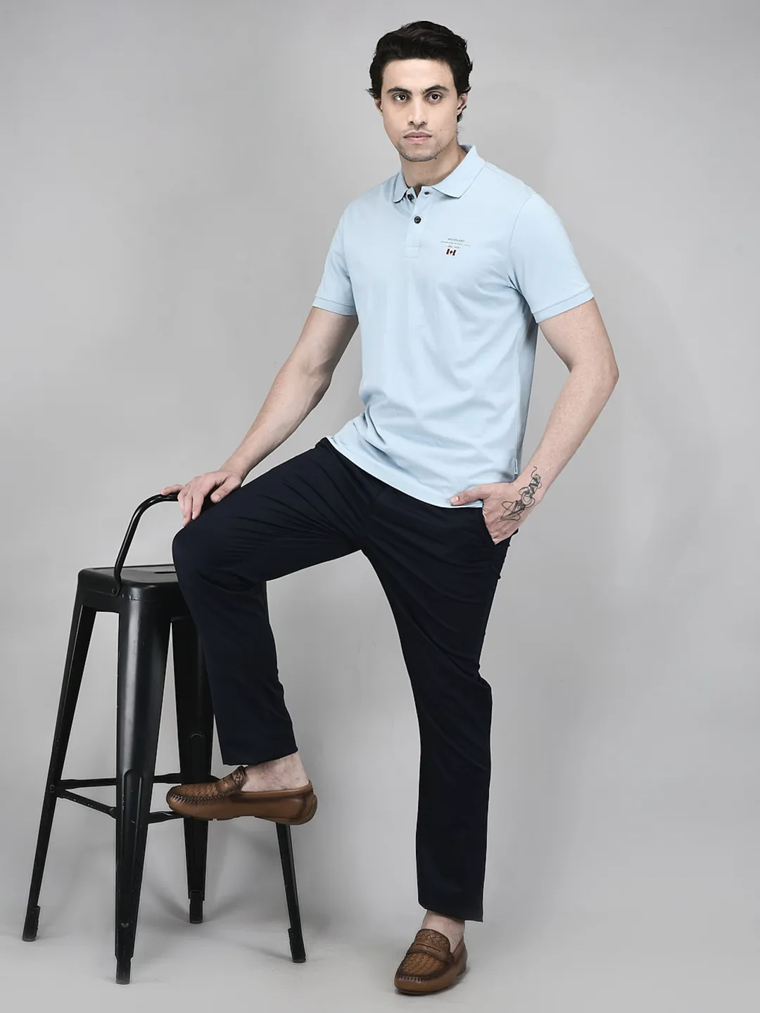 Woods Navy Chinos For Men - Thumbnail 7