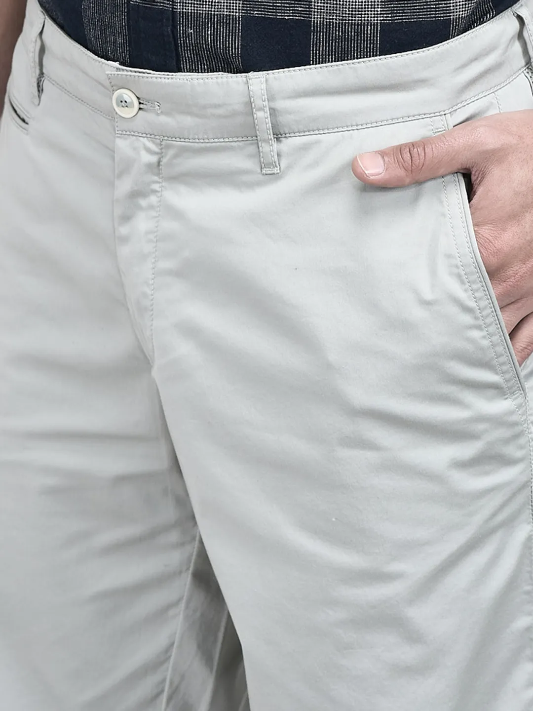 Woodland Slate Grey Men Chinos - Thumbnail 4