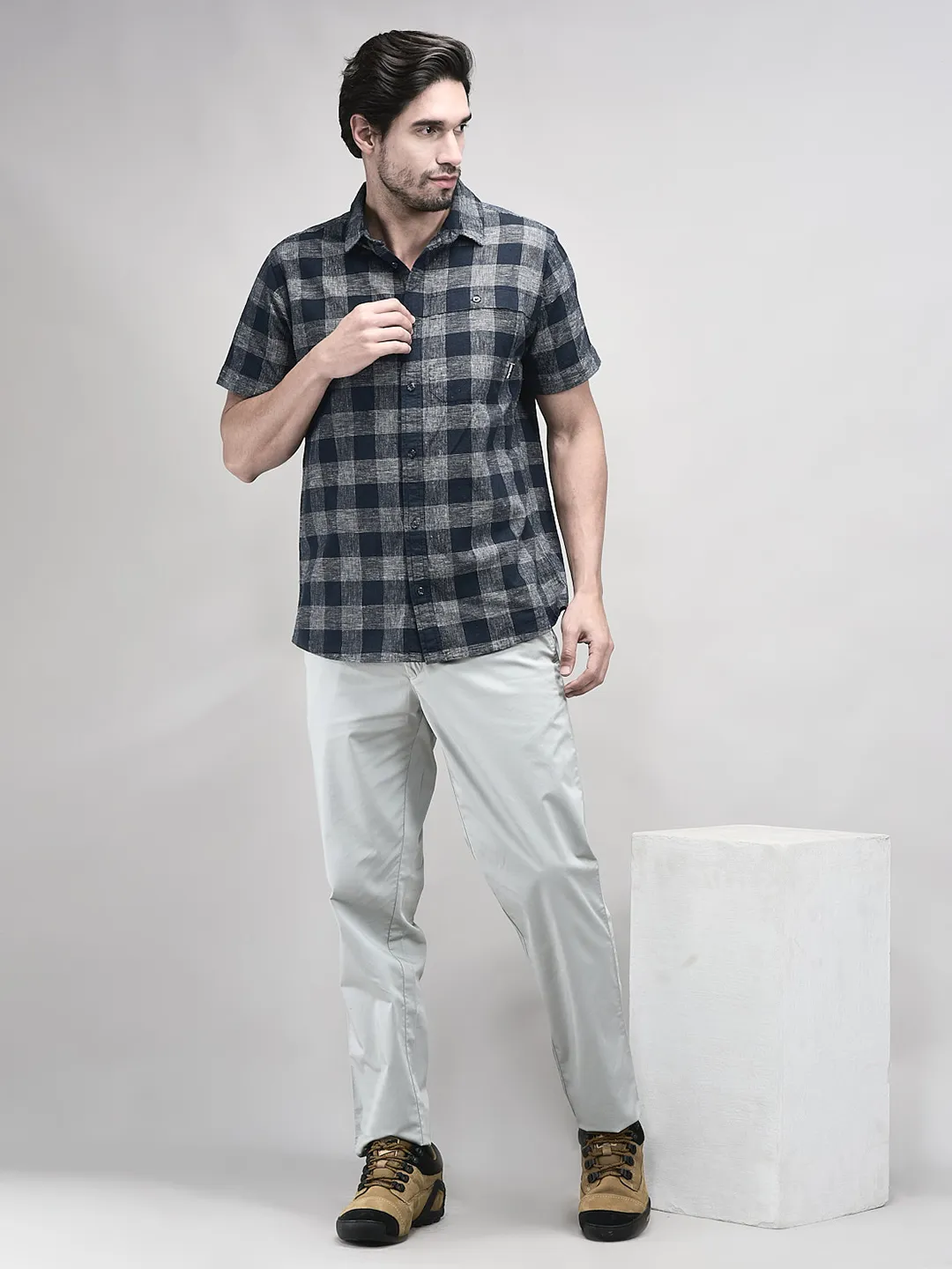 Woodland Slate Grey Men Chinos - Thumbnail 7