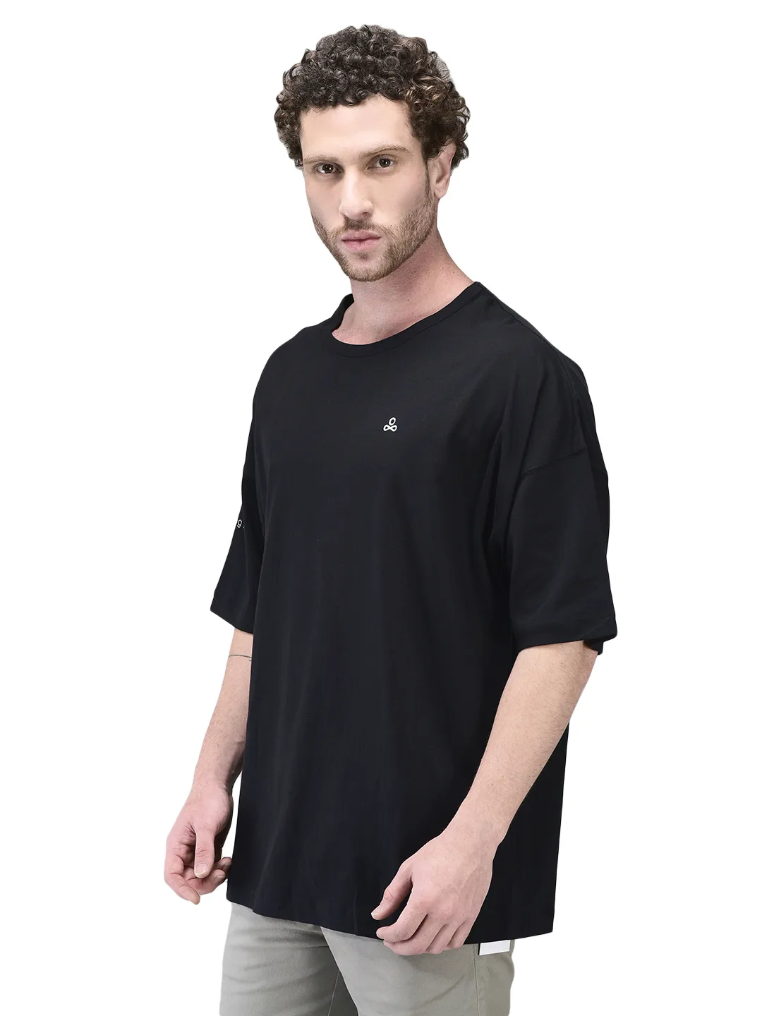 Black round neck t-shirt - Thumbnail 3