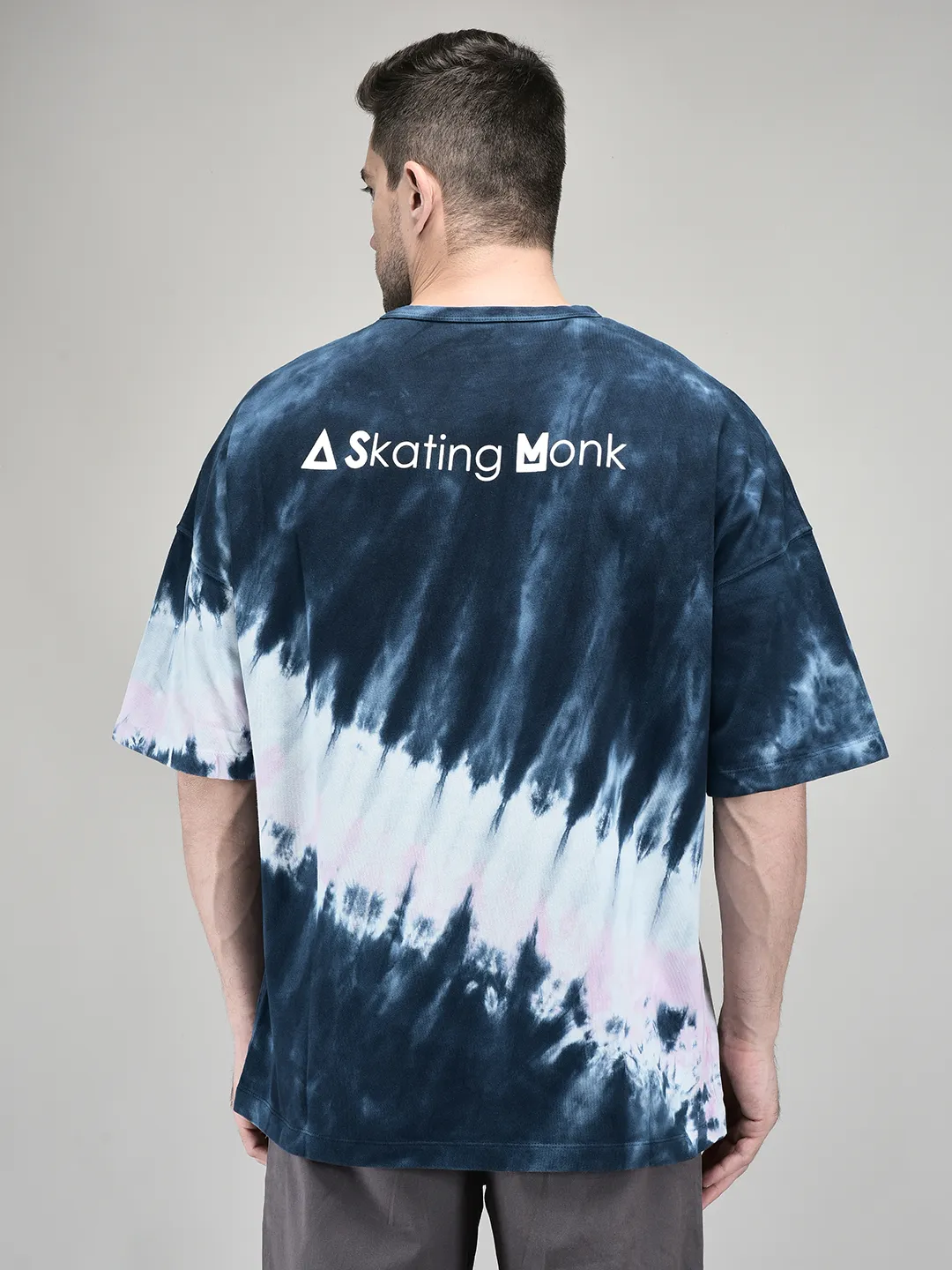 Blue round neck t-shirt - Thumbnail 6