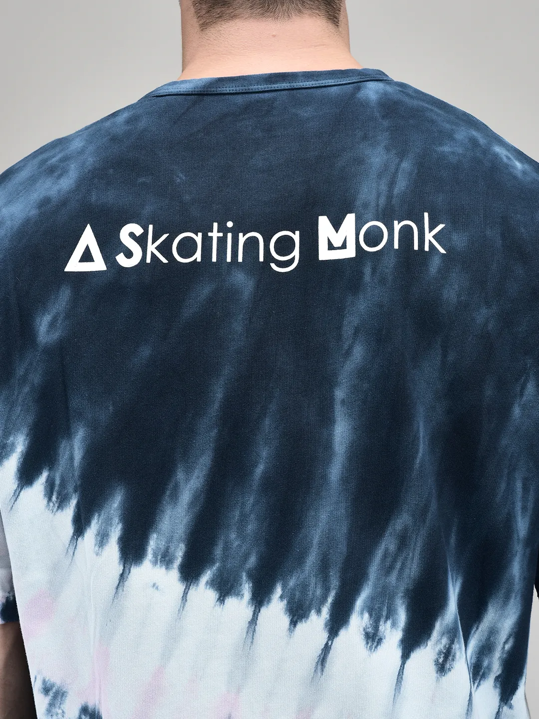 Blue round neck t-shirt - Thumbnail 7