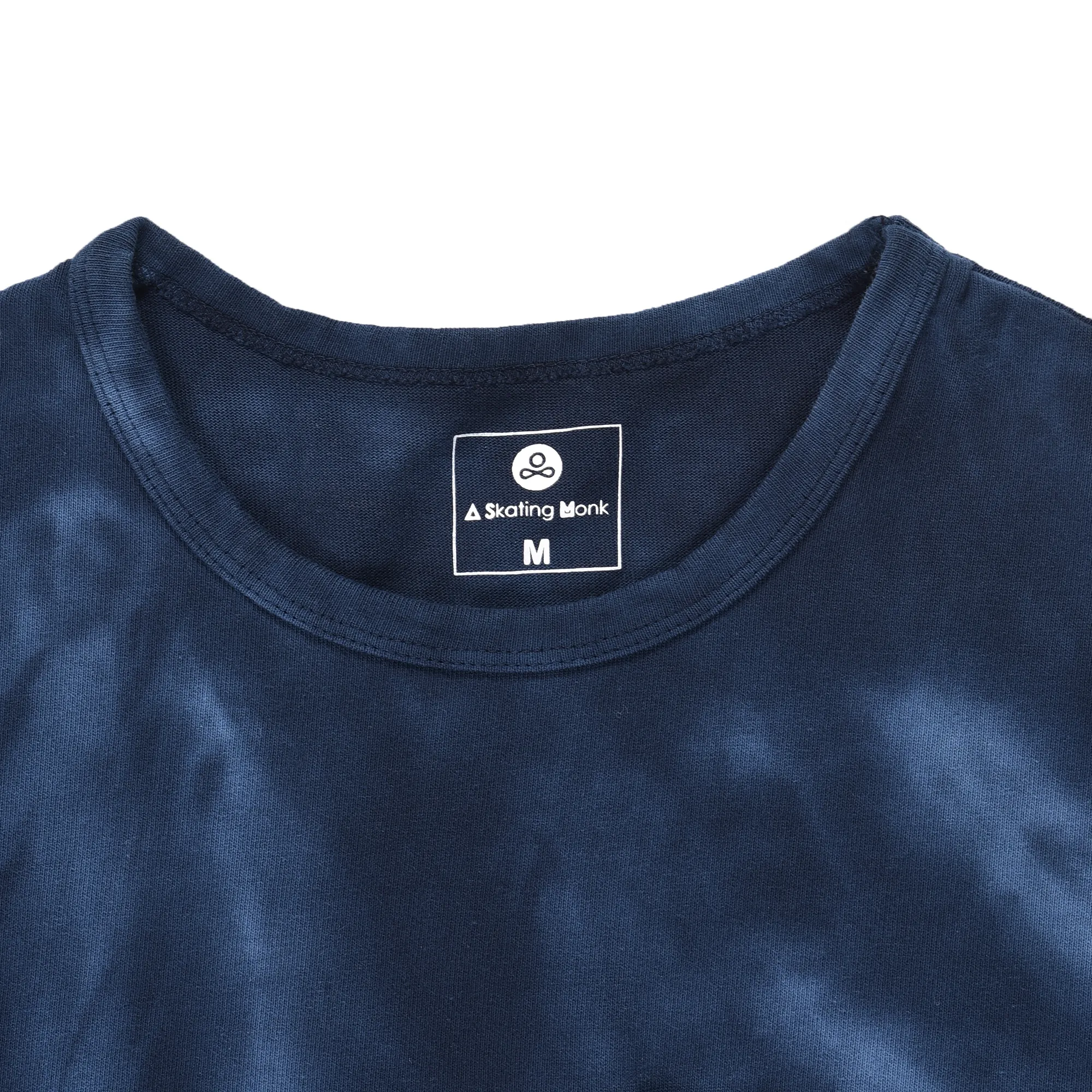 Blue round neck t-shirt - Thumbnail 9
