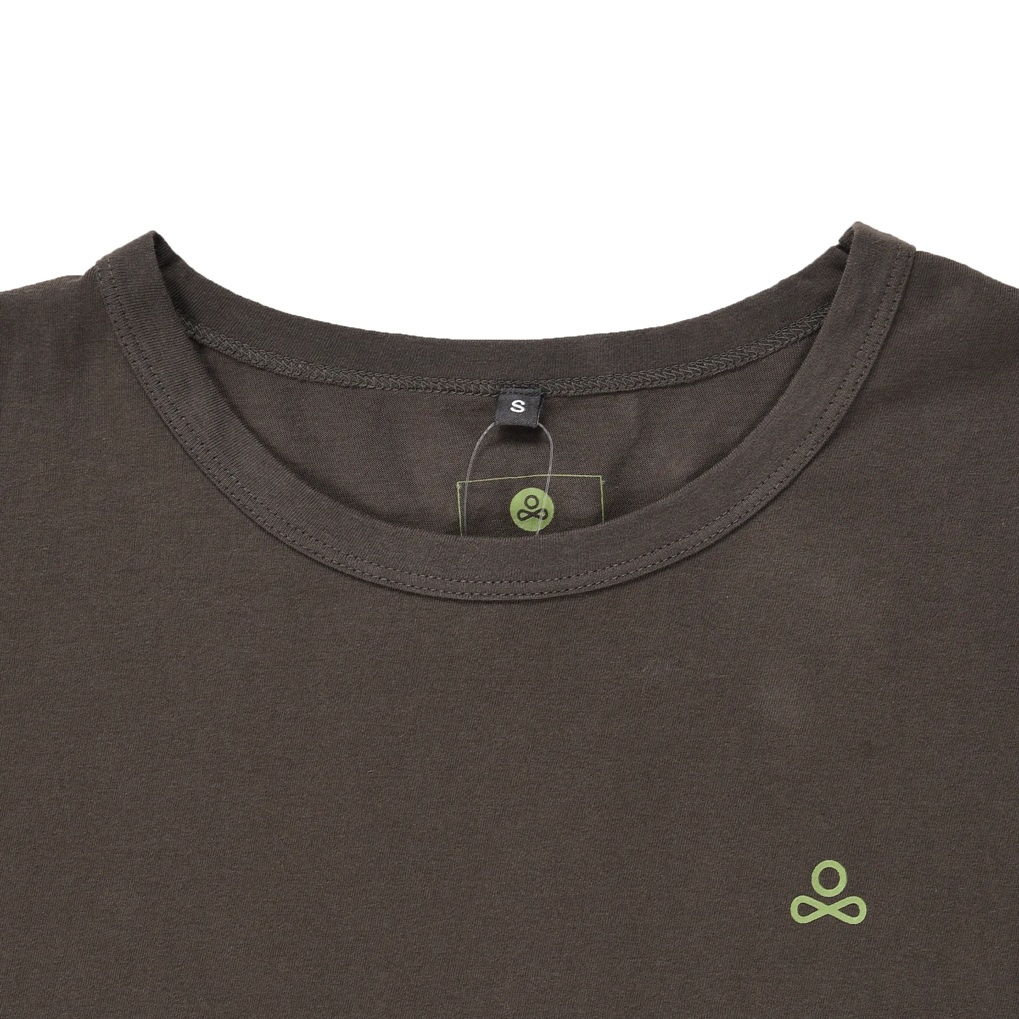 Olive round neck t-shirt - Thumbnail 10