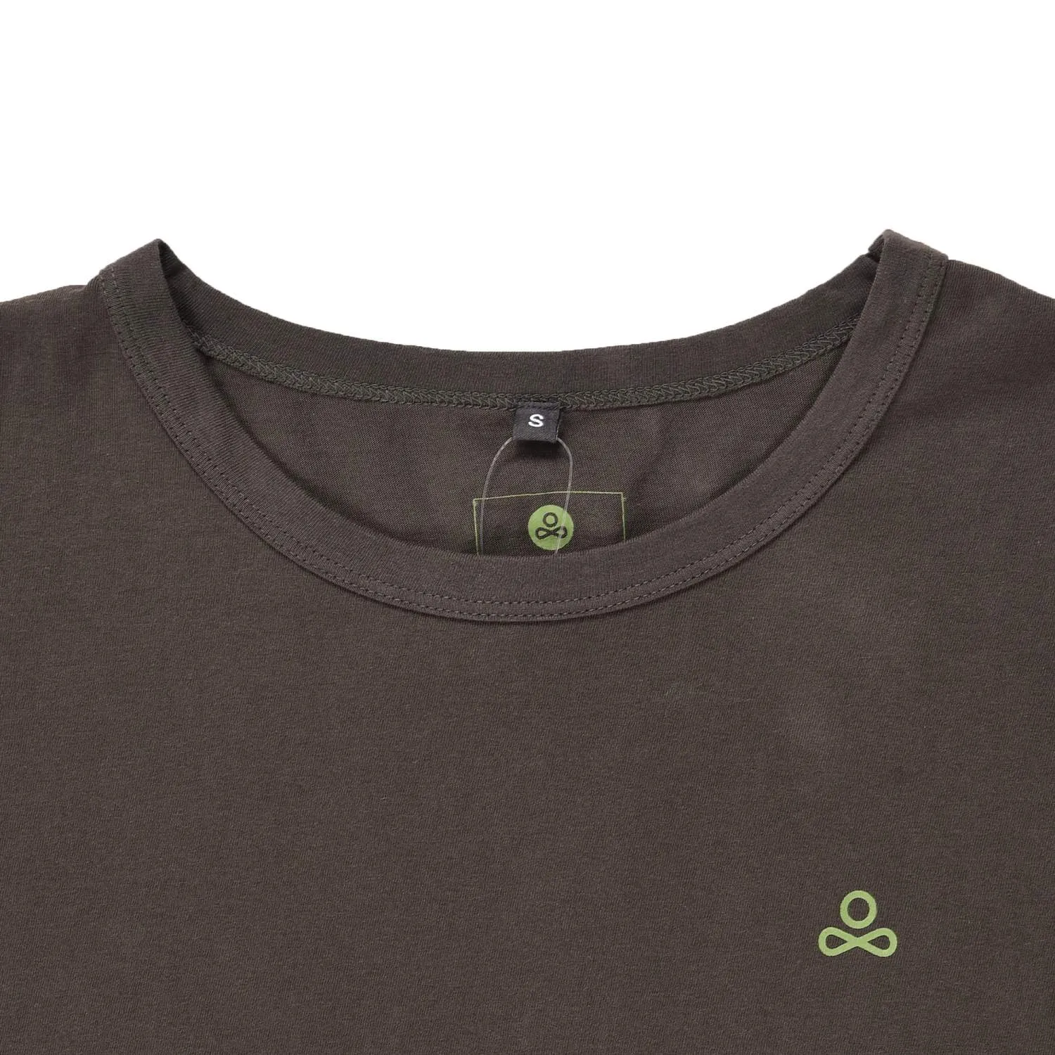 Olive round neck t-shirt - Thumbnail 11