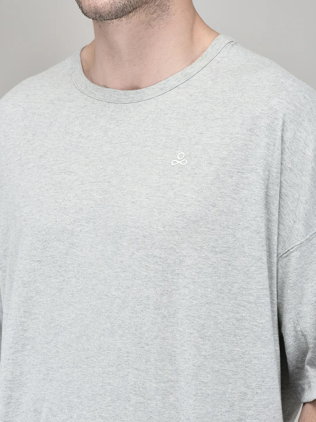 Grey round neck t-shirt - Thumbnail 5