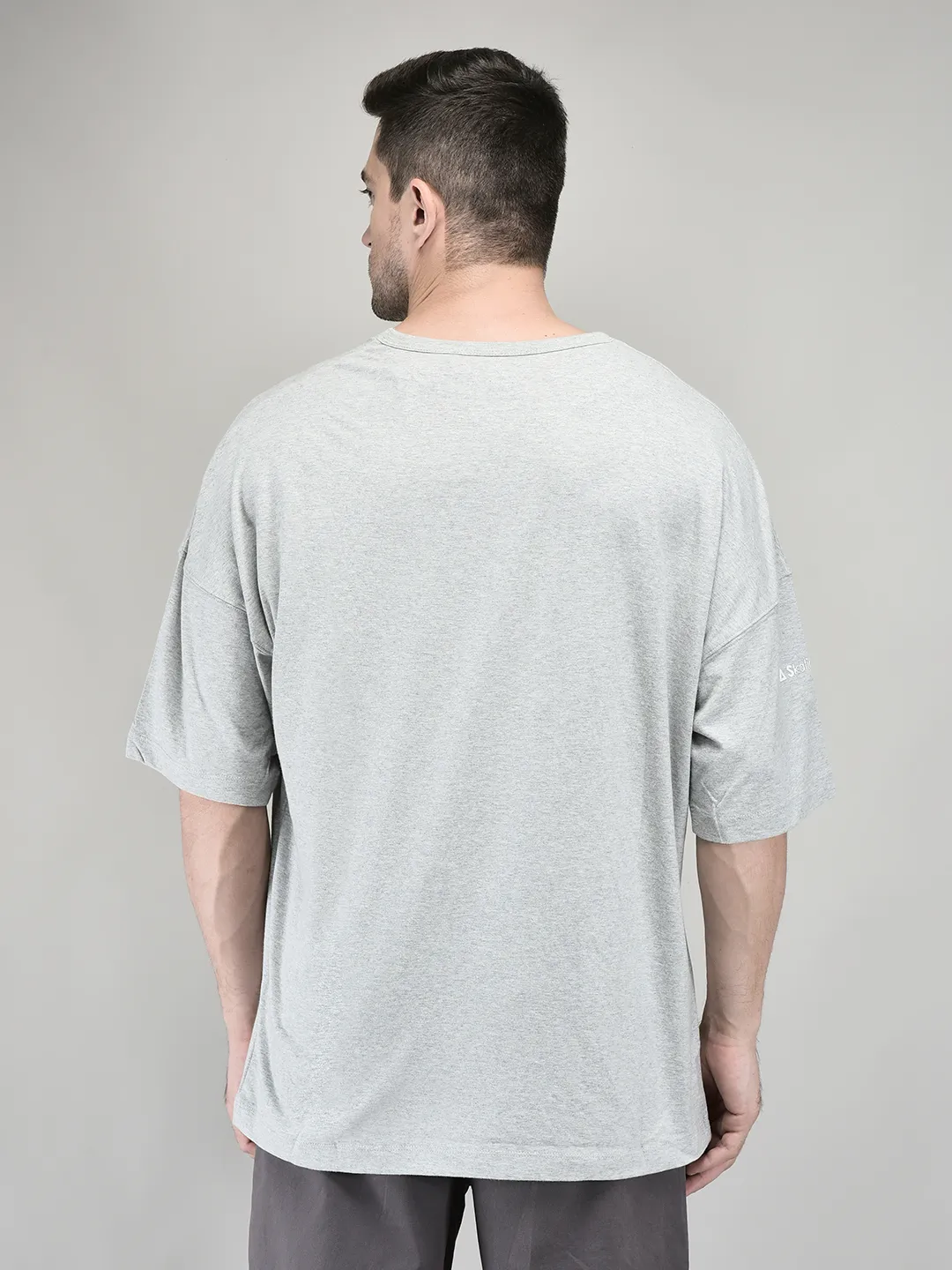 Grey round neck t-shirt - Thumbnail 6
