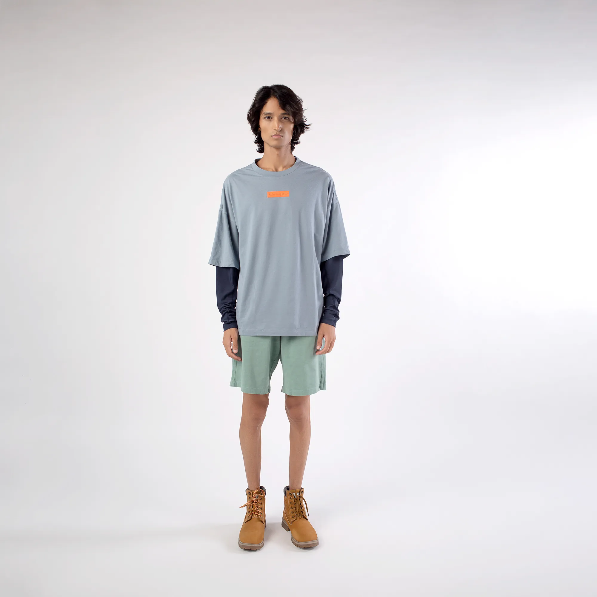 Urban Mist Light Grey Round Neck T-Shirt - Thumbnail 13