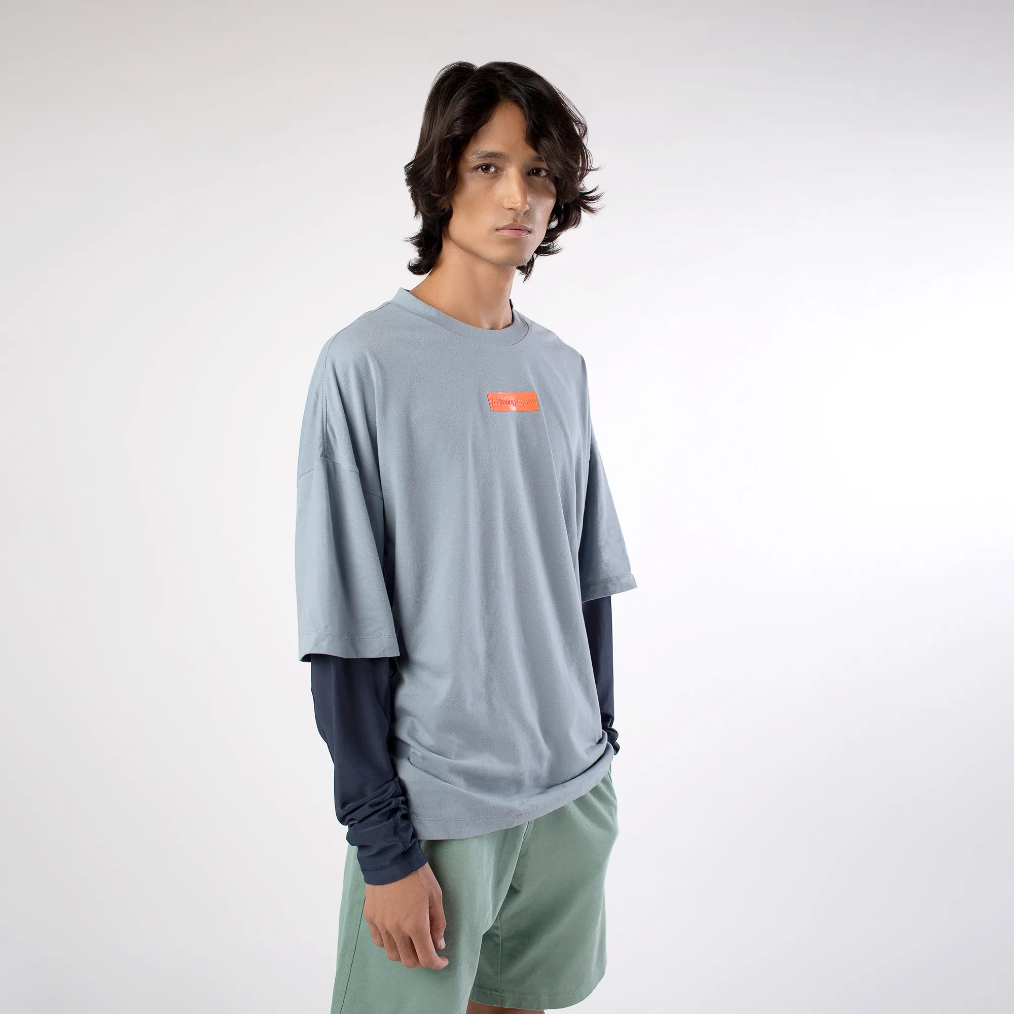 Urban Mist Light Grey Round Neck T-Shirt - Thumbnail 14