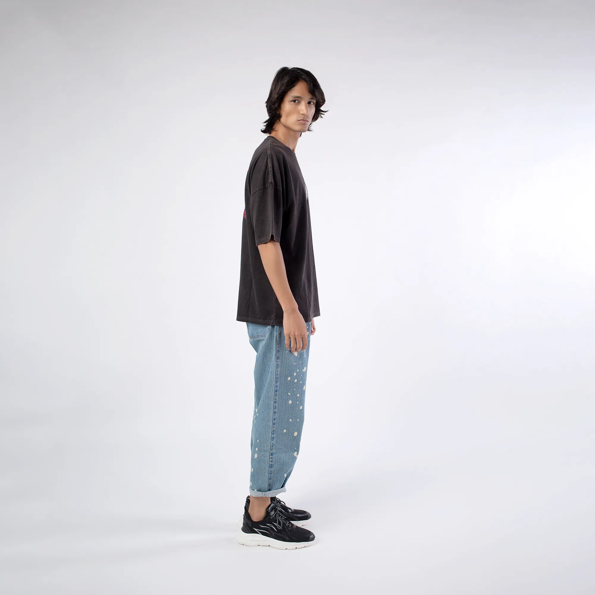 Shadow Street Dark Grey Round Neck T-Shirt - Thumbnail 3