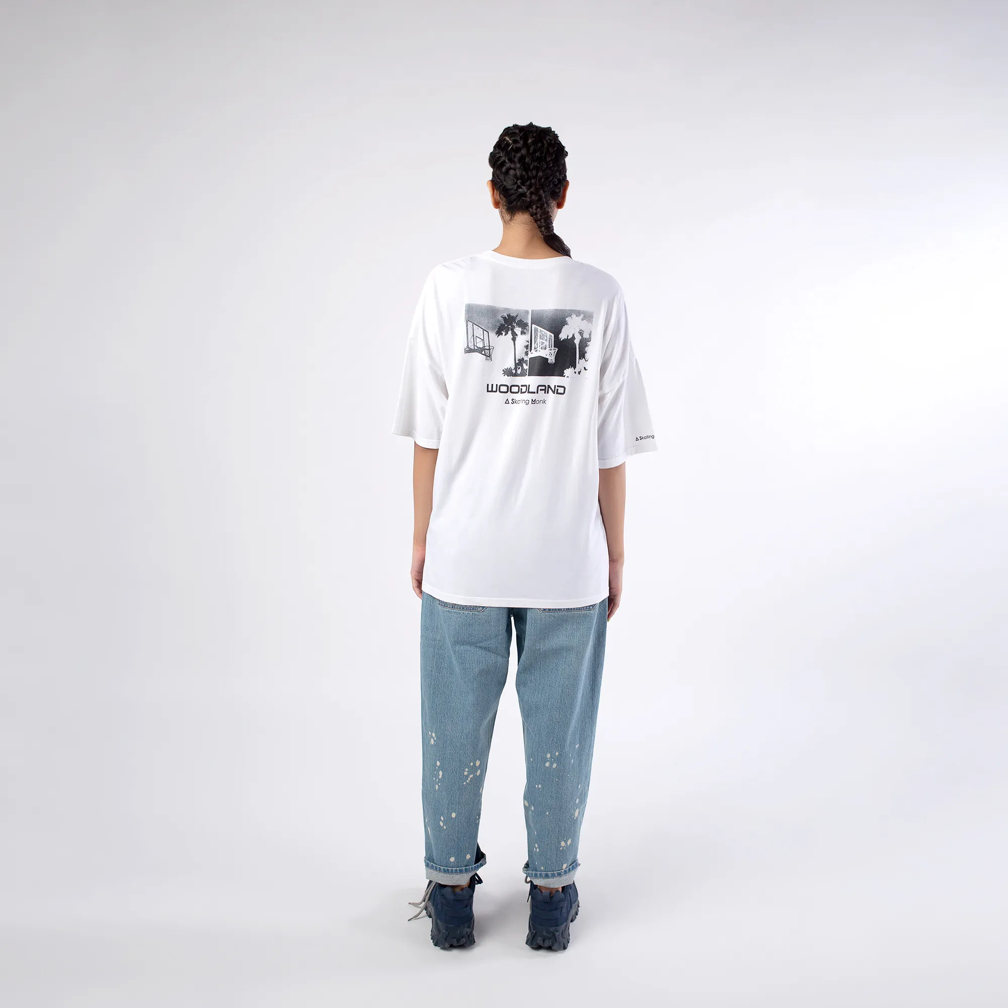 Urban Classic White Cotton Round Neck T-Shirt - Thumbnail 4