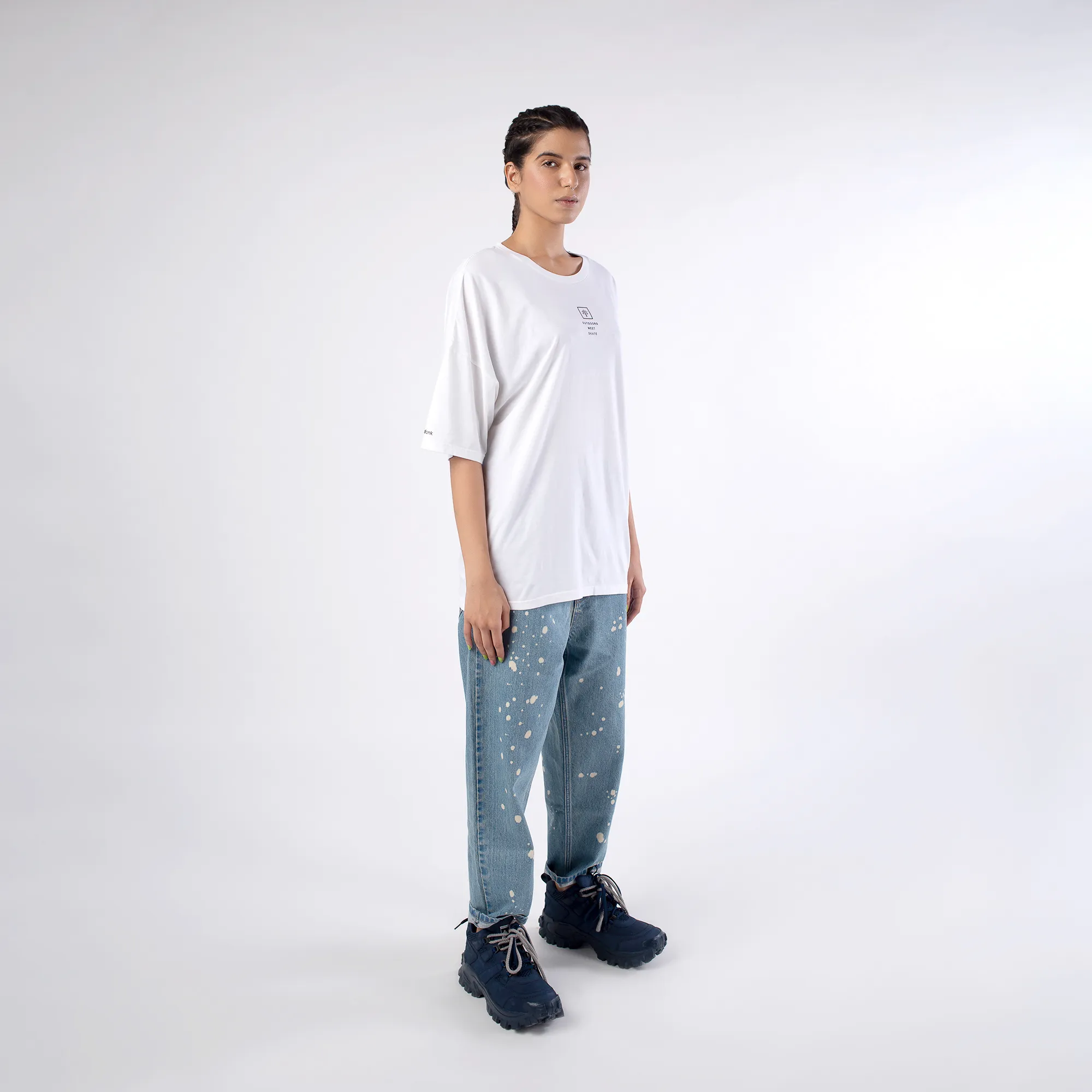 Urban Classic White Cotton Round Neck T-Shirt - Thumbnail 5