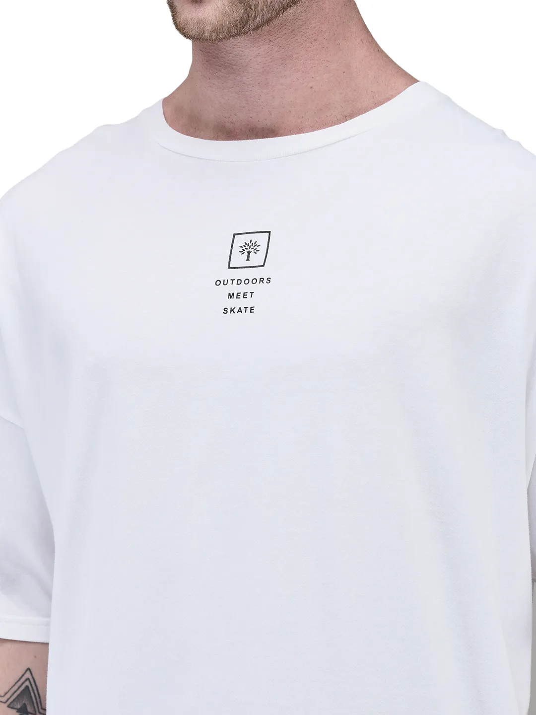 Urban Classic White Cotton Round Neck T-Shirt - Thumbnail 10