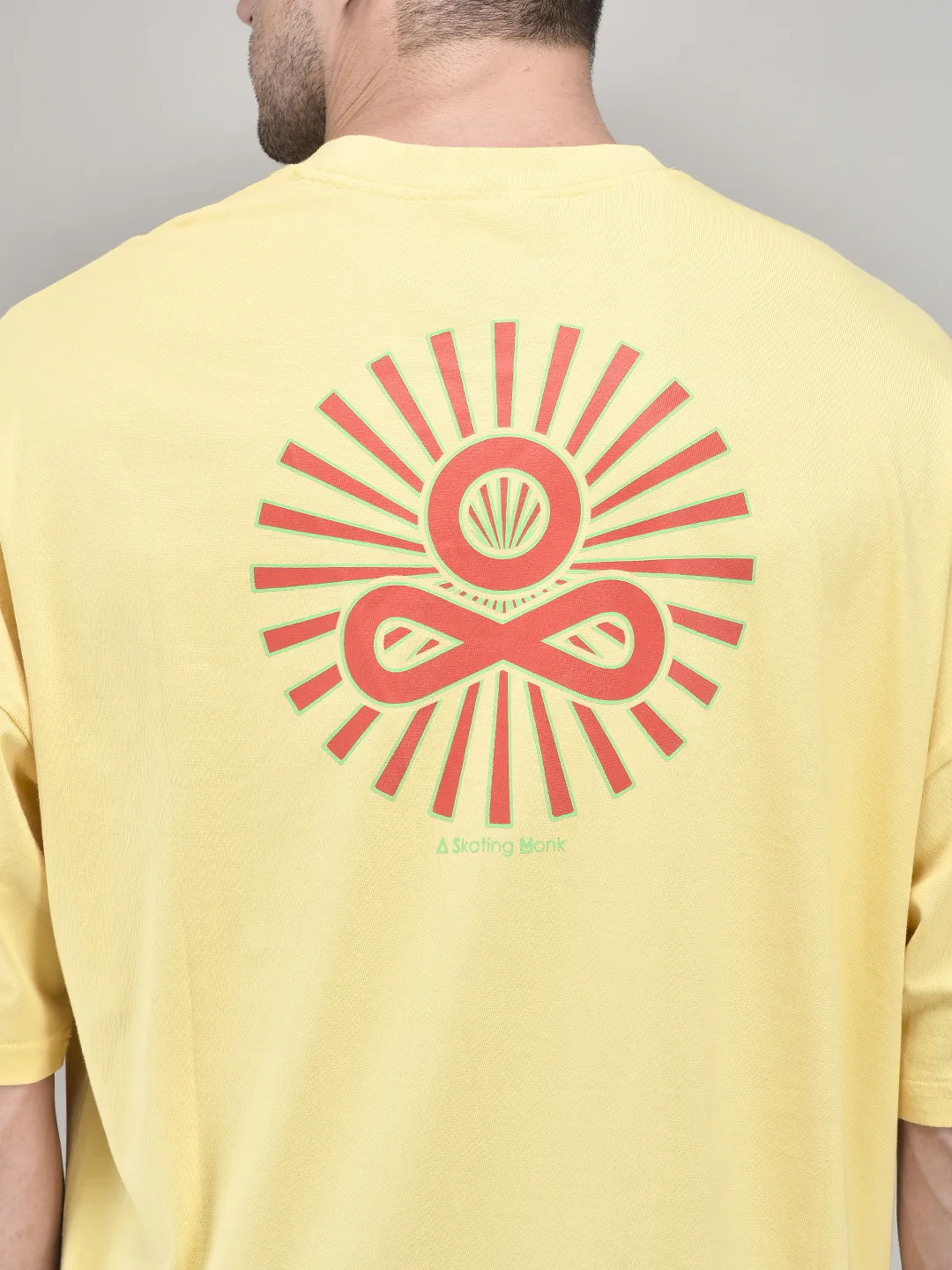 Golden Hour Yellow Round Neck T-Shirt - Thumbnail 9