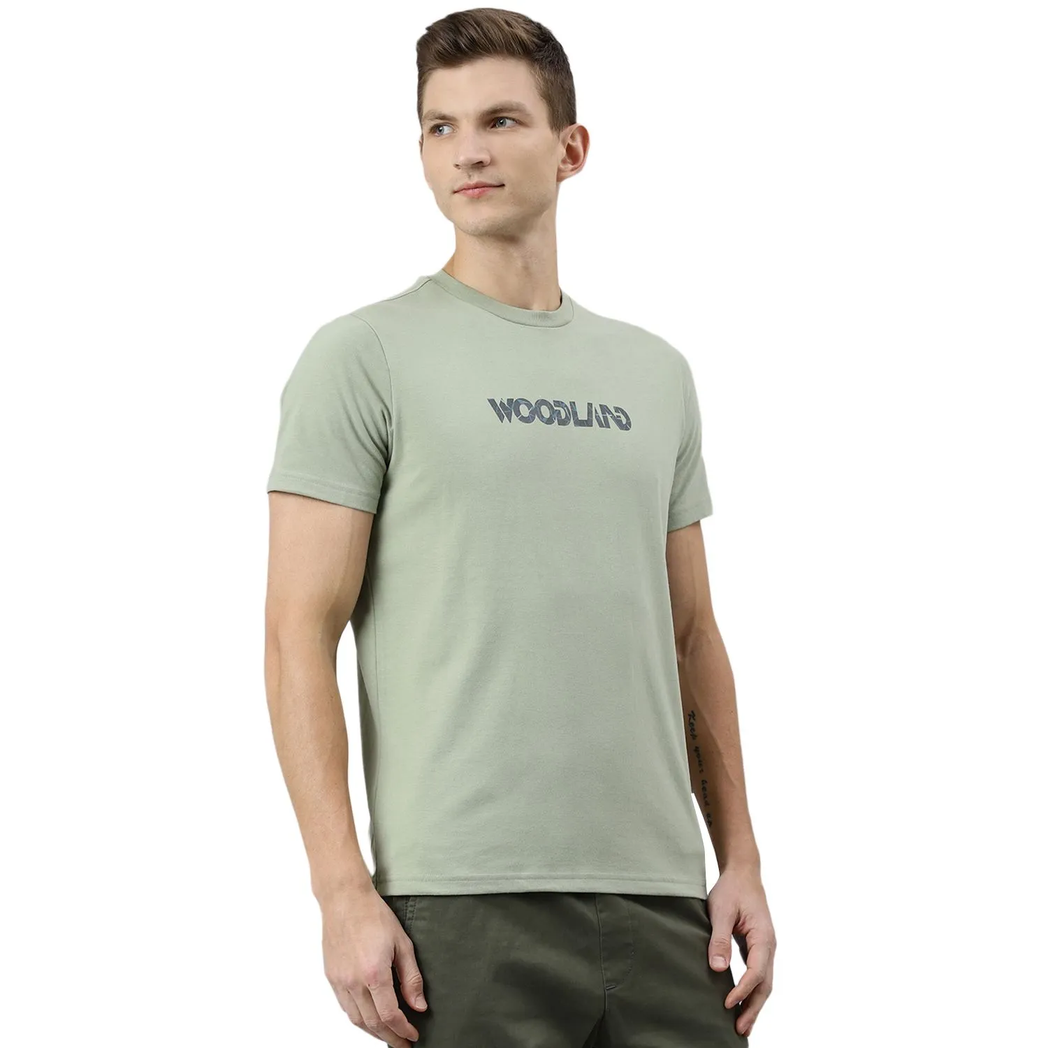 Sage green t-shirt for Men - Thumbnail 3