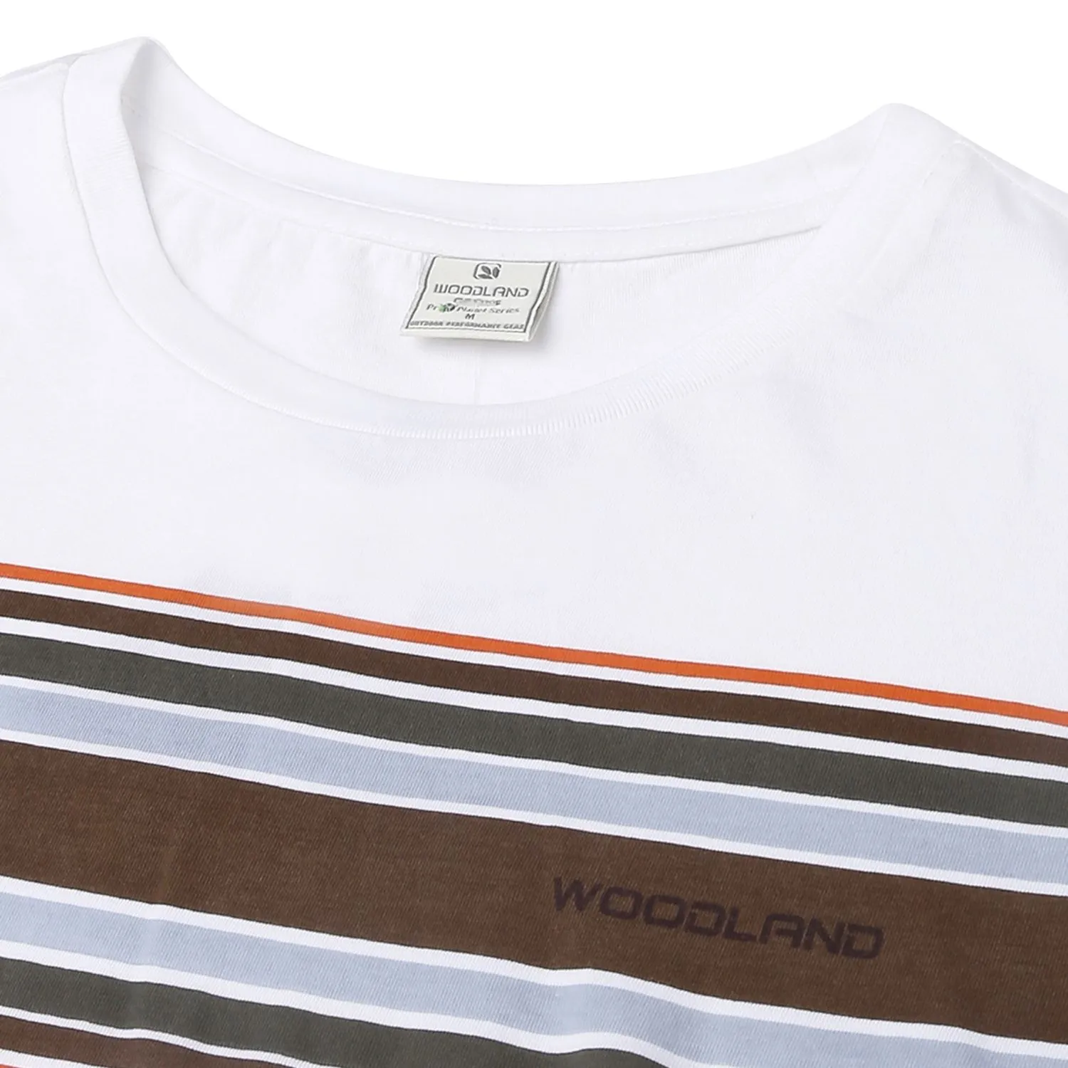 White crew neck t-shirt for men - Thumbnail 2