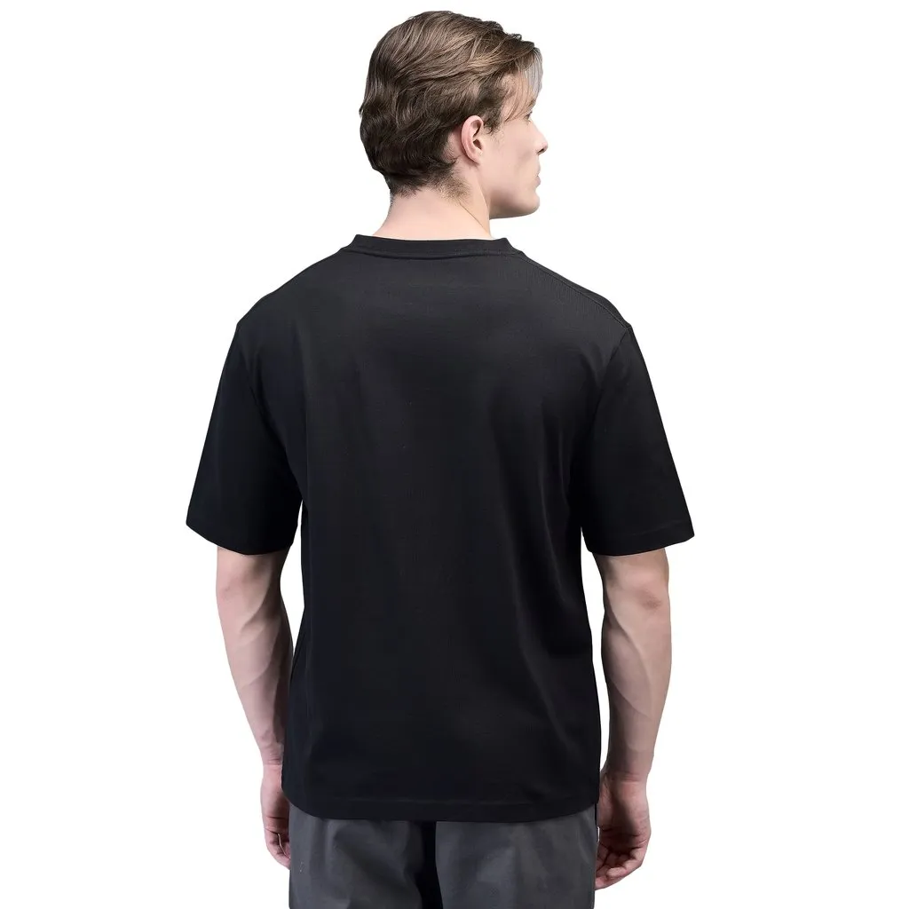 Black Crew-Neck T-shirt for Men - Thumbnail 7