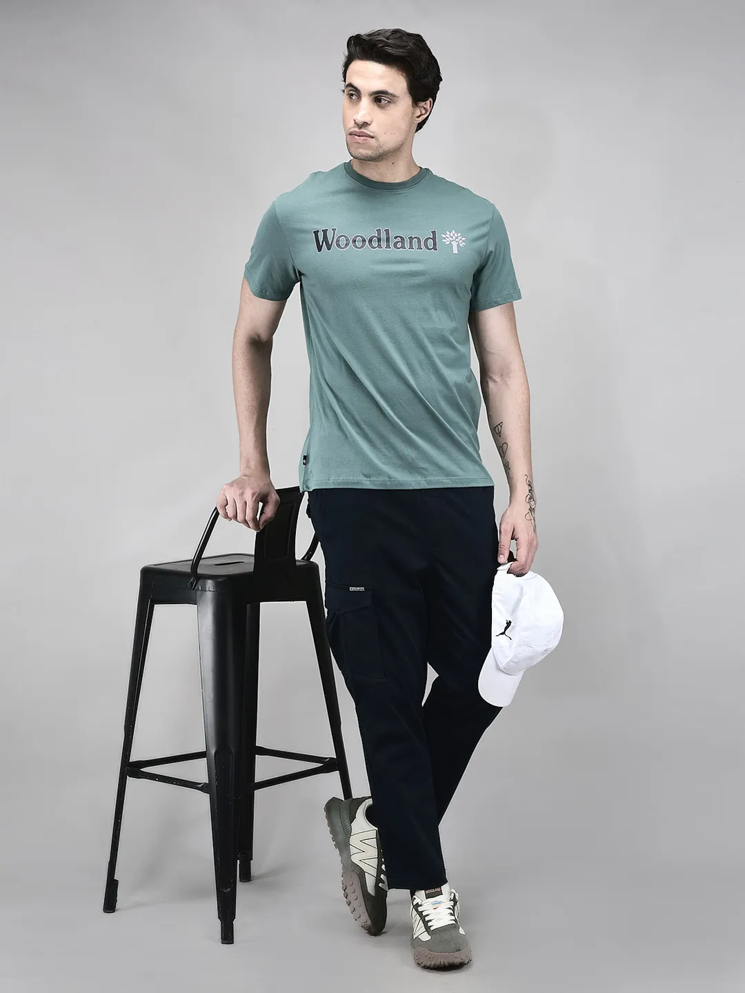 Woodland Jasper Green Round Neck Tshirt - Thumbnail 7