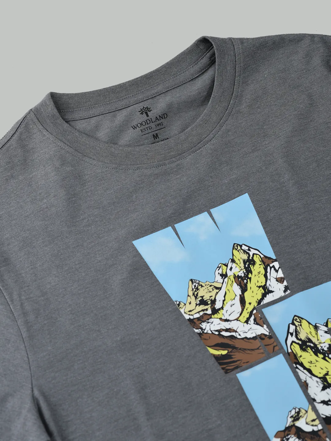 Woodland Men Gmelange Graphic Cotton Polyester T-Shirt - Thumbnail 5