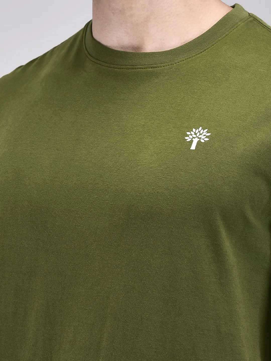 Men Avocado Cotton Crew Neck T-Shirt - Thumbnail 5