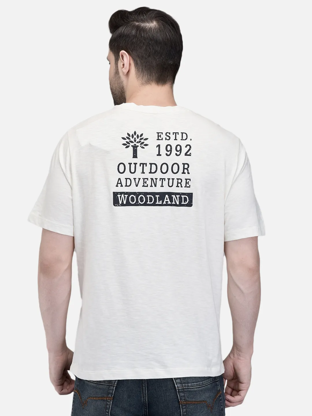 Men Owhite Signature Print Crew Neck T-Shirt 6