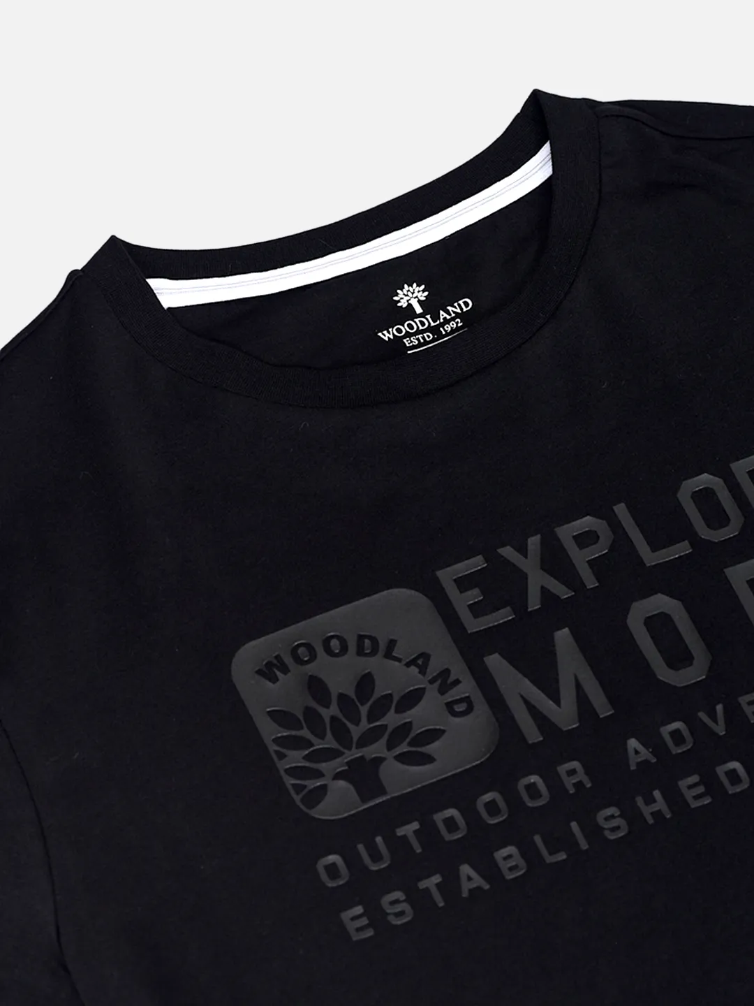 Men Black Cotton Crew Neck Graphic T-Shirt 5