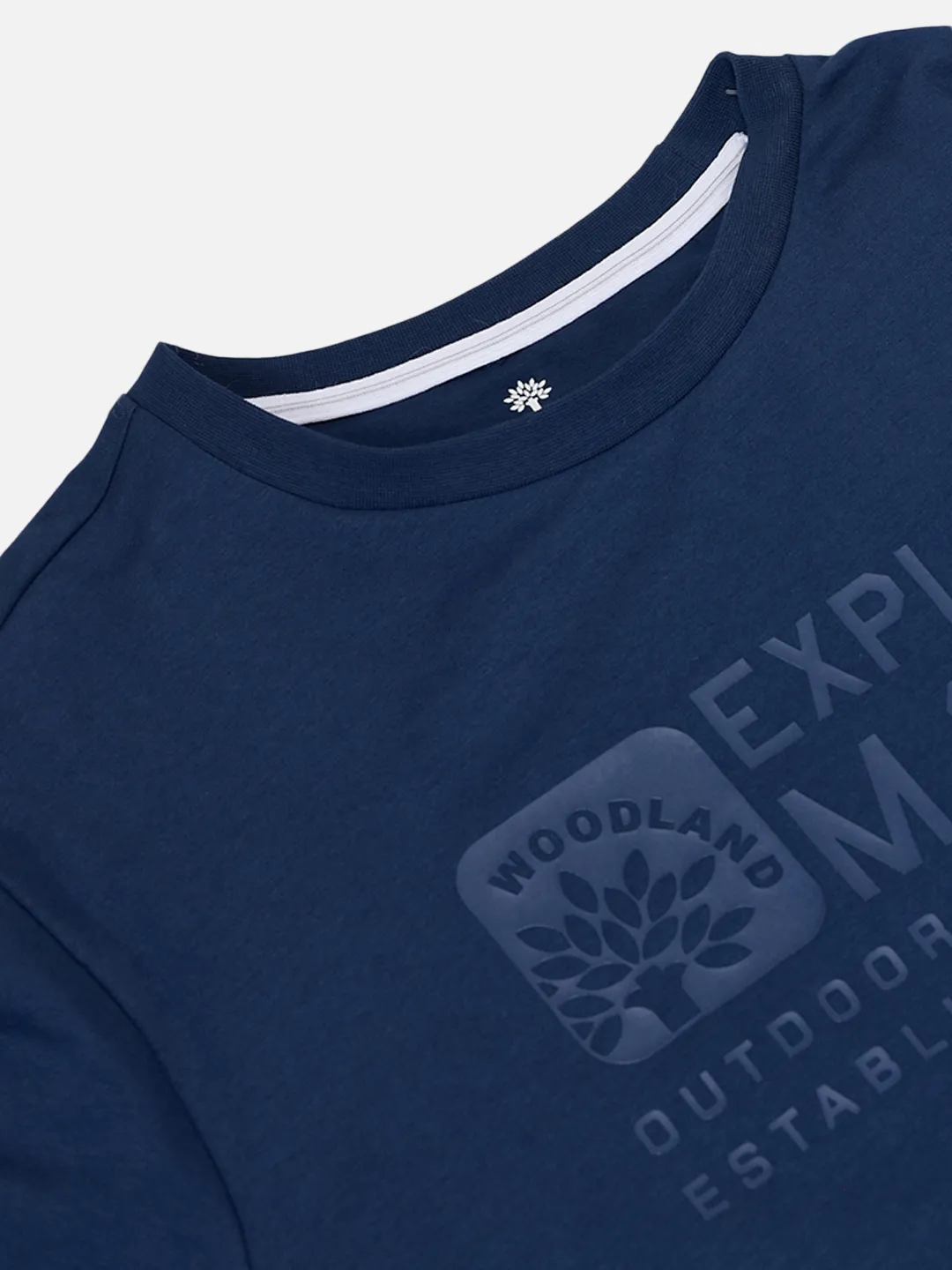 Men Blue Cotton Crew Neck Graphic T-Shirt 5