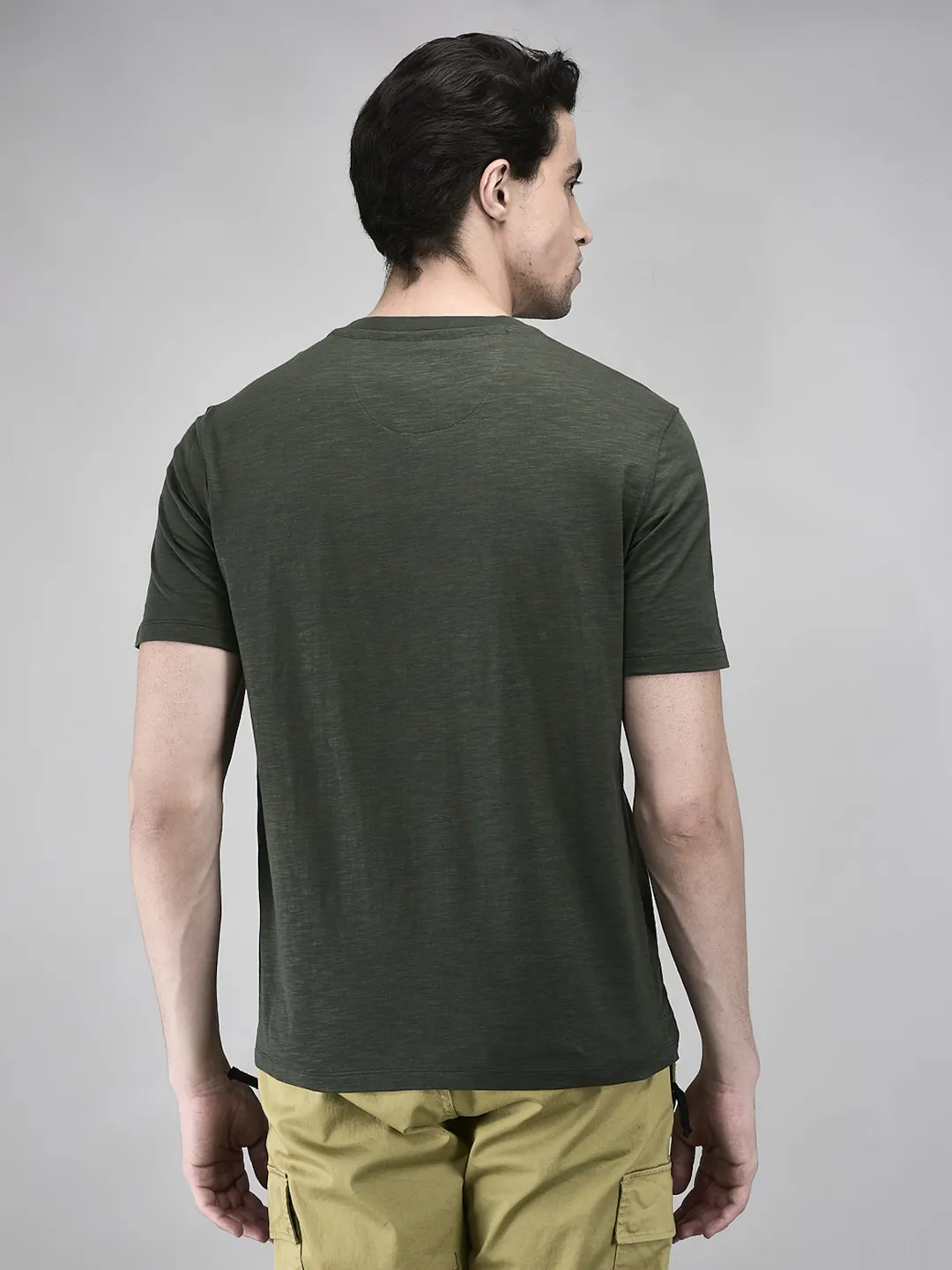 Woodland Men Bgreen HS R Neck Cotton Single Jersey T-Shirt - Thumbnail 5