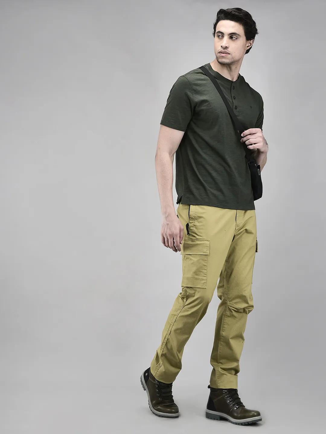Woodland Men Bgreen HS R Neck Cotton Single Jersey T-Shirt - Thumbnail 6