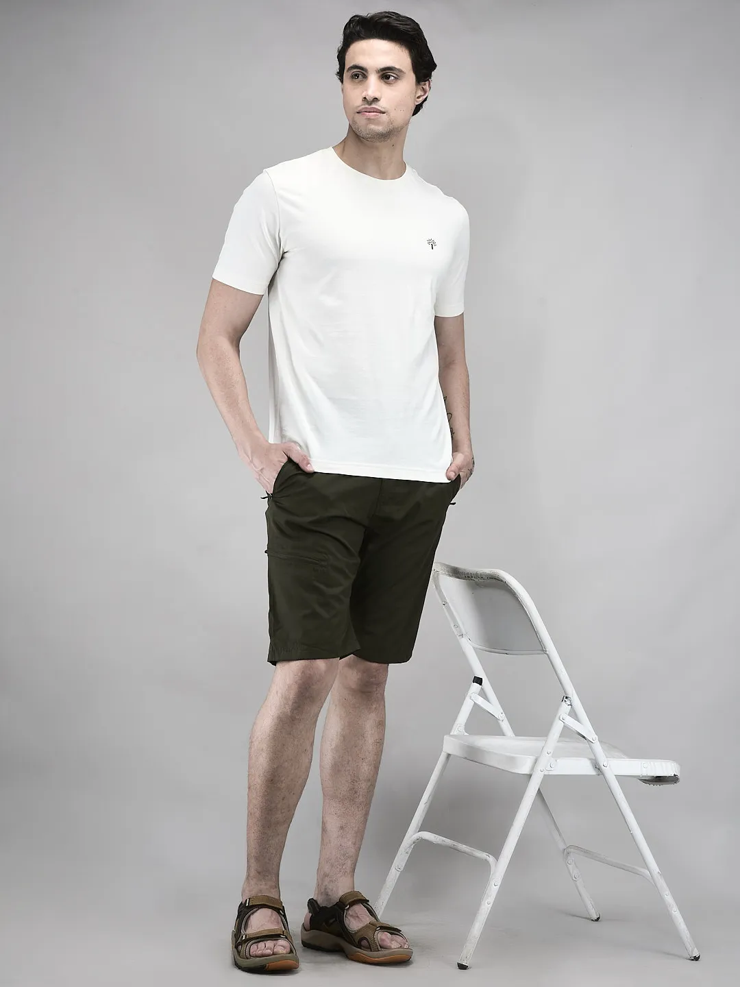 Men White Graphic Printed Cotton Single Jersey Round Neck T-Shirt - Thumbnail 7