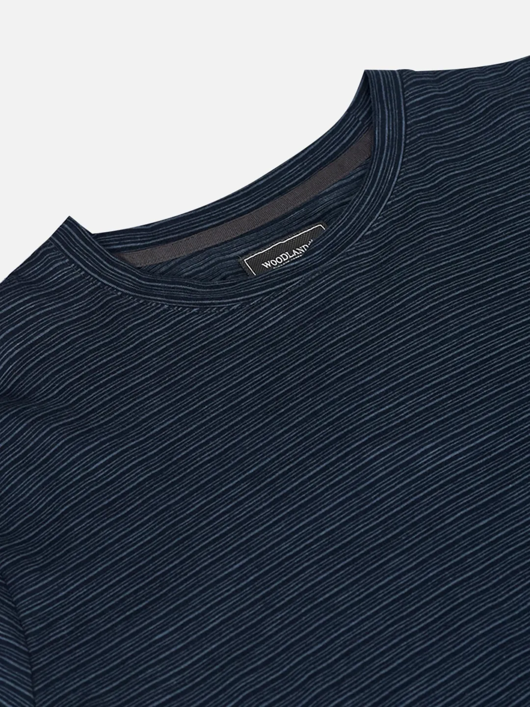 Woodland Men Dnavy Plain Cotton Round Neck Casual T-Shirt 5
