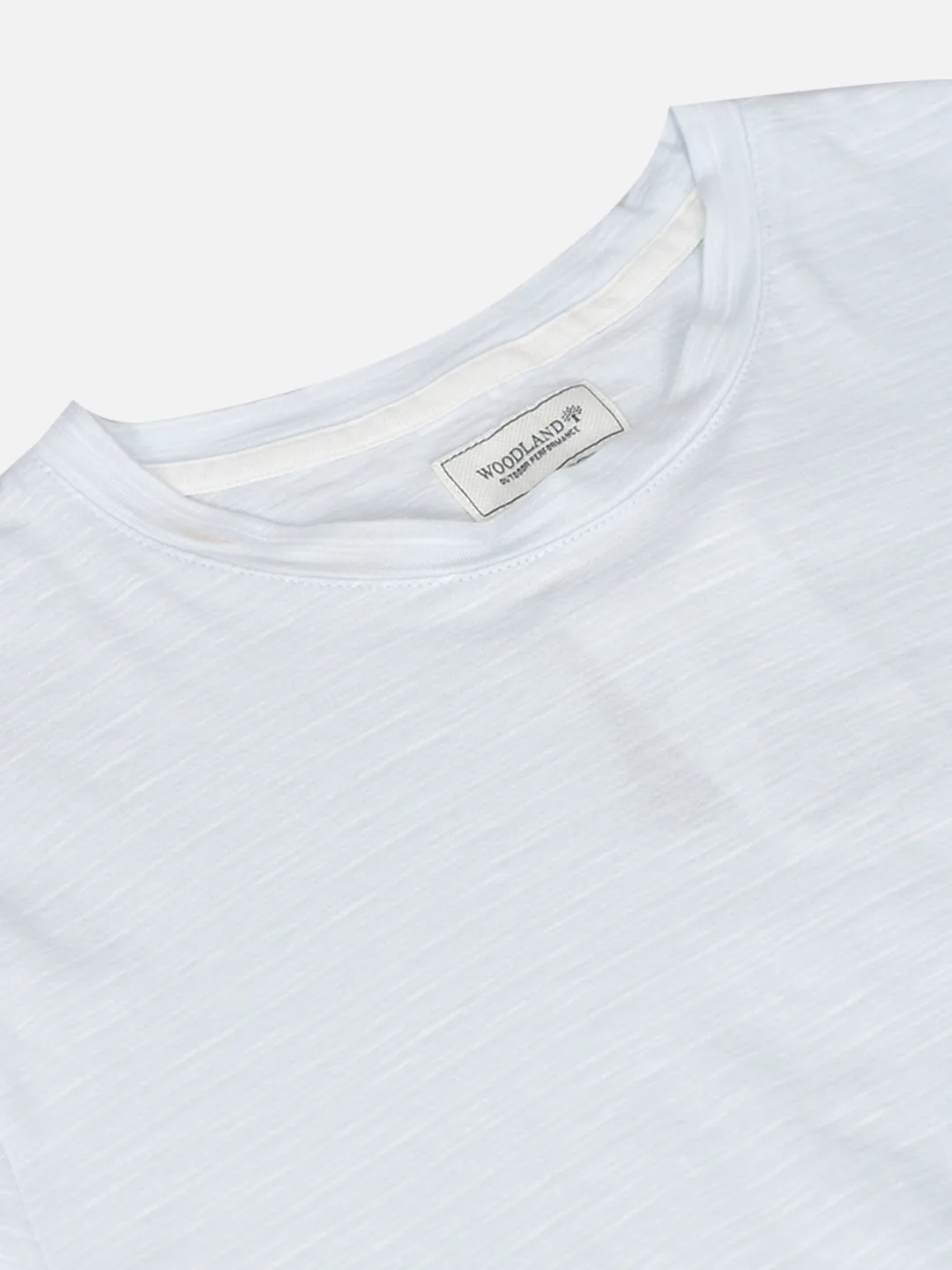 Woodland Men Sky blue Plain Cotton Round Neck Casual T-Shirt 5