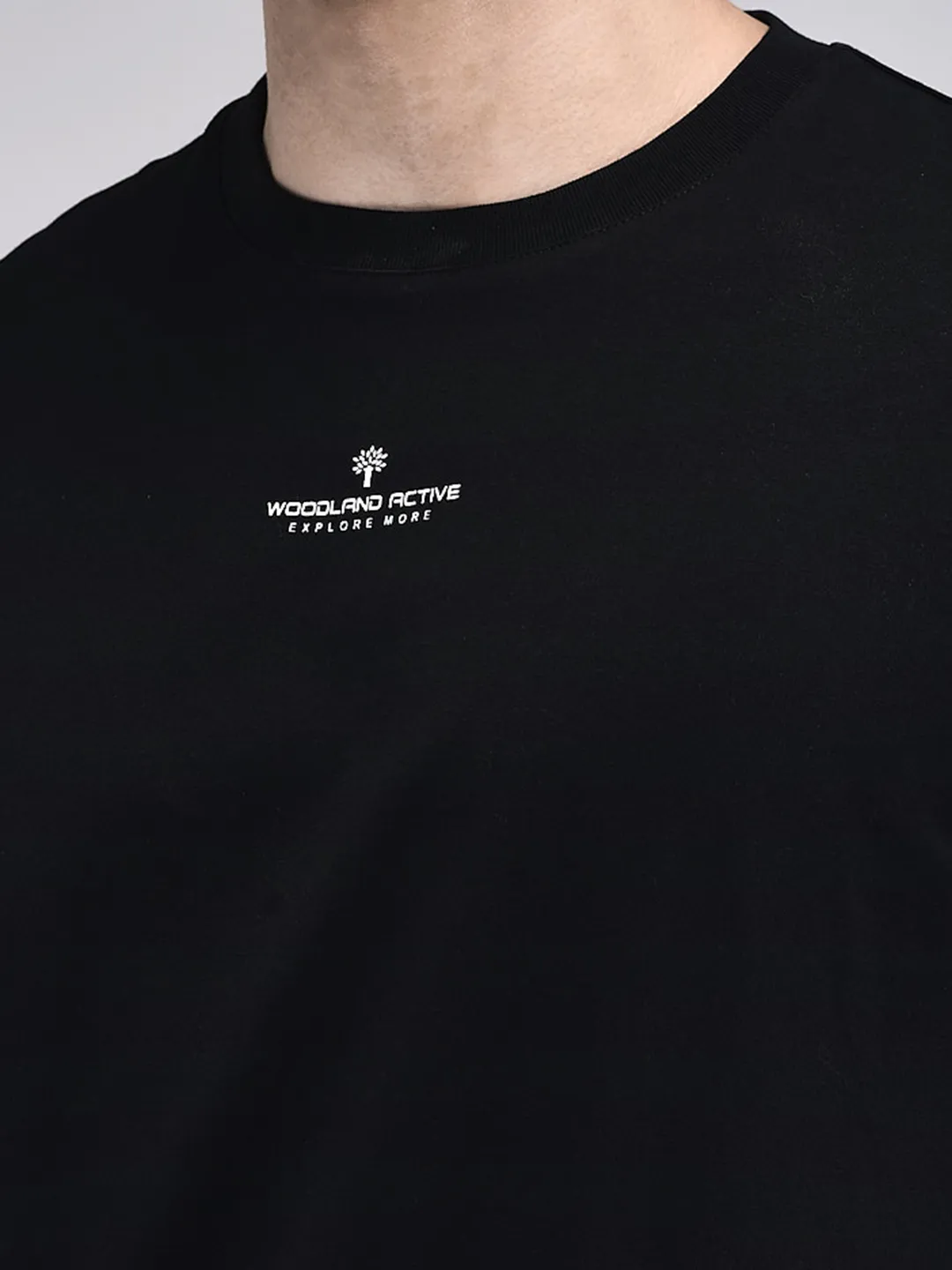 Men Black Cotton Single Jersey Round Neck T-Shirt - Thumbnail 4