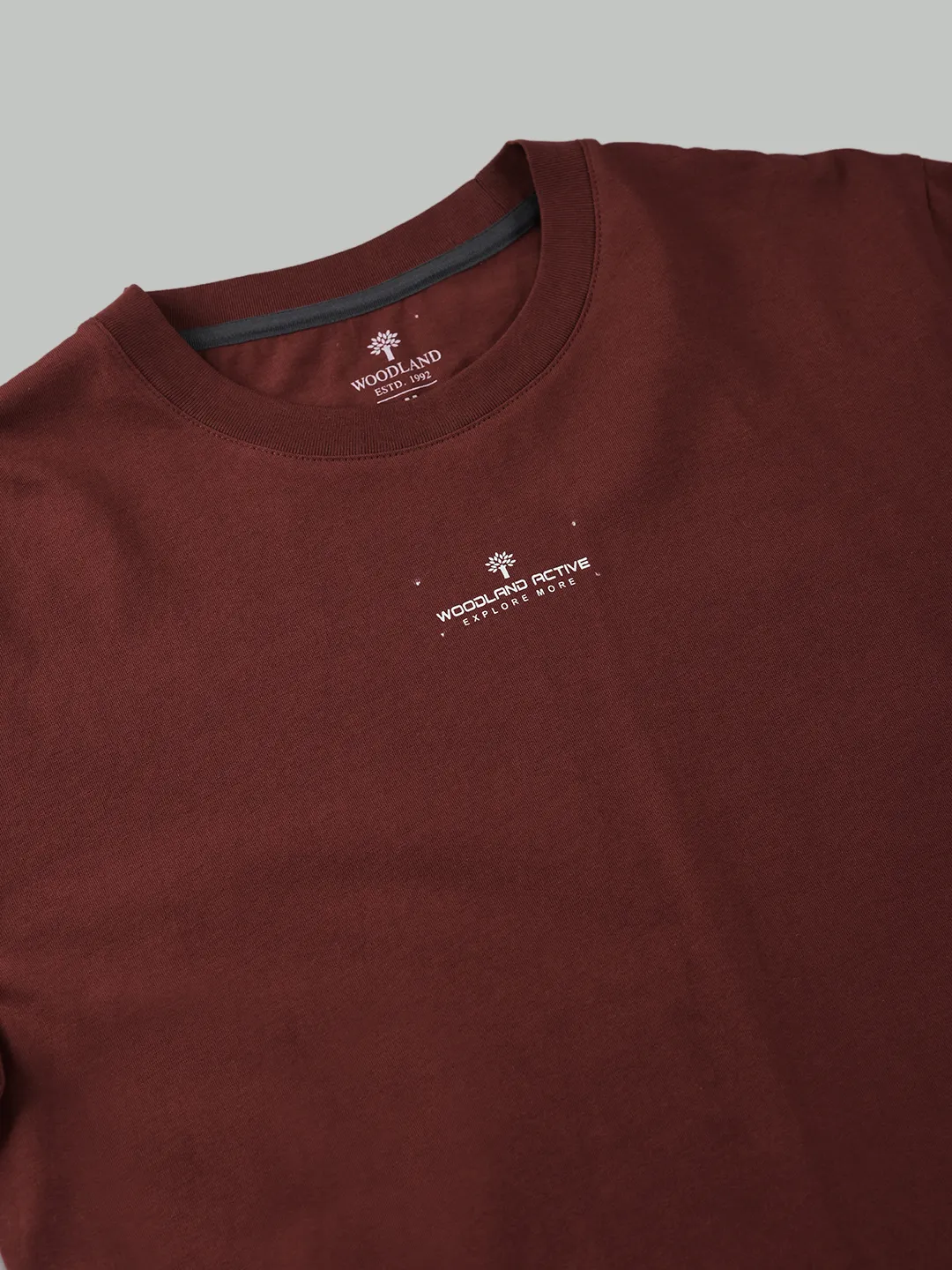 Men Wine Cotton Single Jersey Round Neck T-Shirt - Thumbnail 5