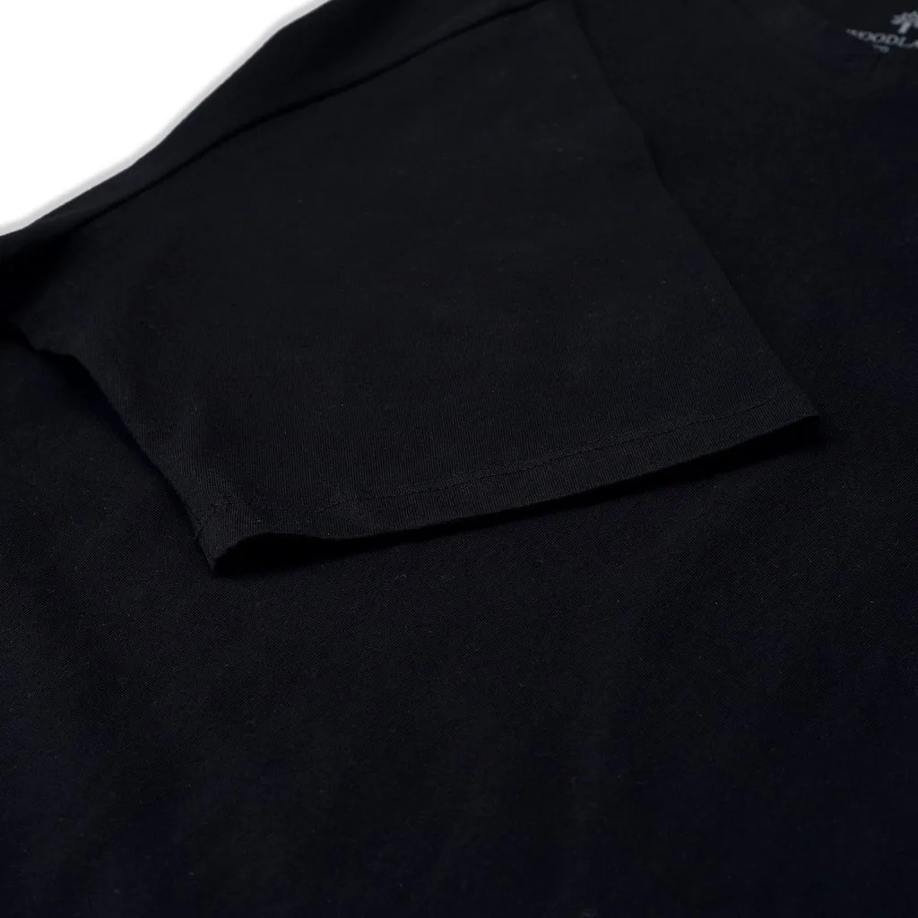 Black V-Neck T-shirt for Men - Thumbnail 6