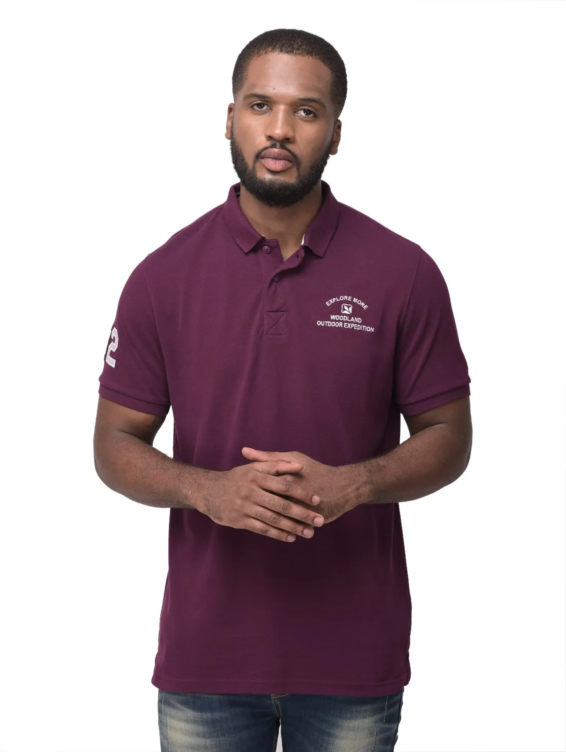 Deep purple polo neck t-shirt - Thumbnail 2