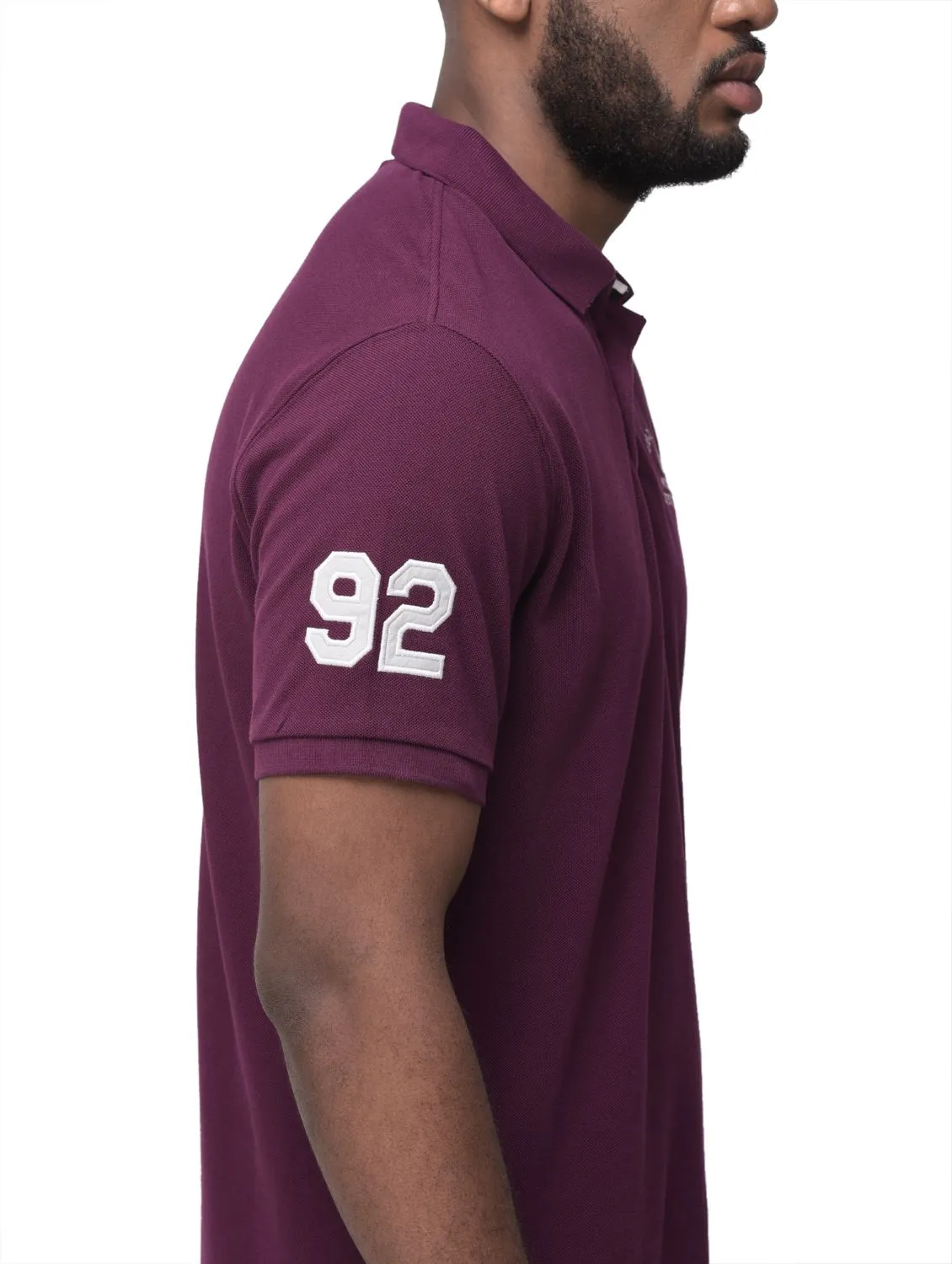 Deep purple polo neck t-shirt - Thumbnail 4